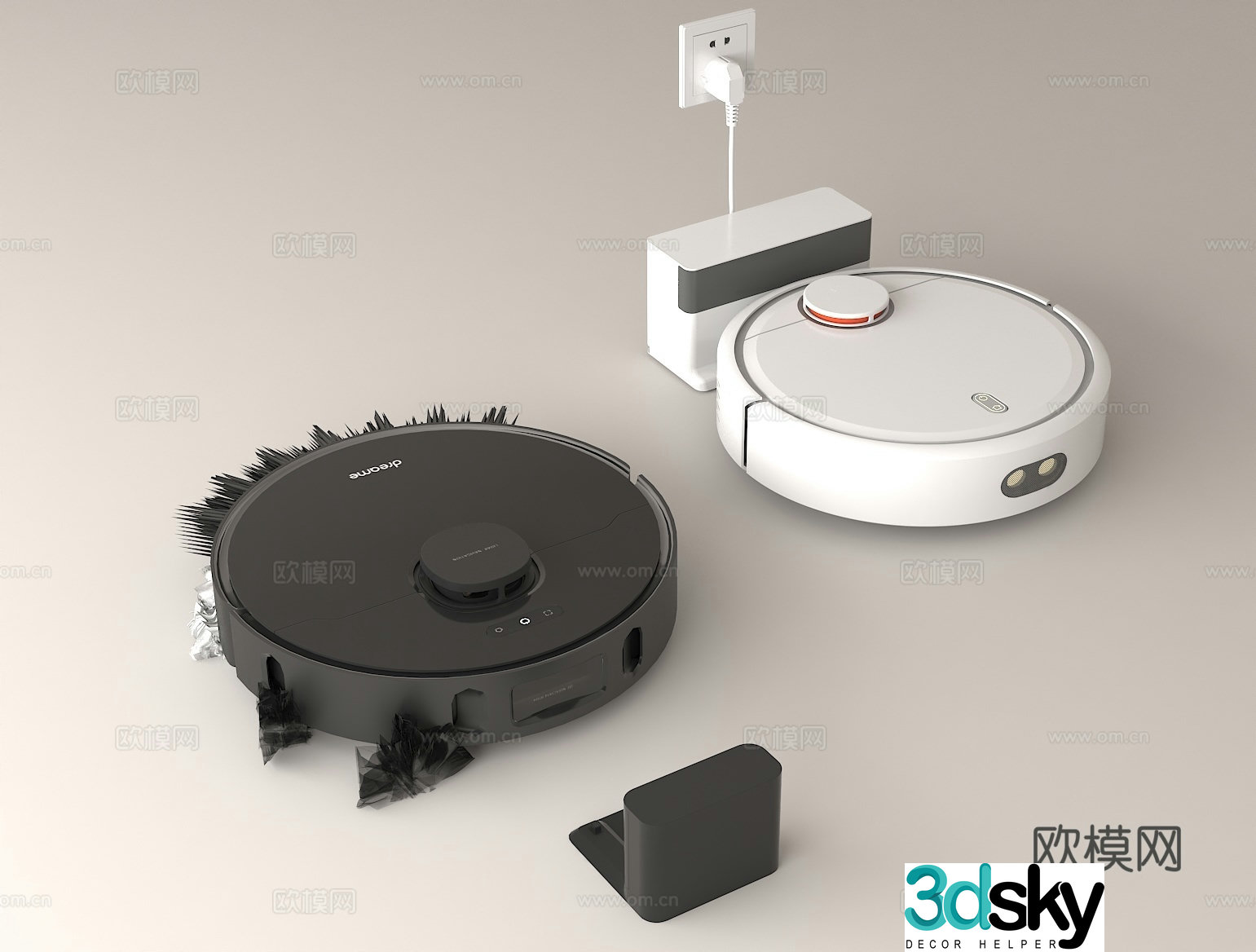 Sweeping robot, smart home equipment, household cleaning appliances, technological life, rechargeable sweeping 3D model