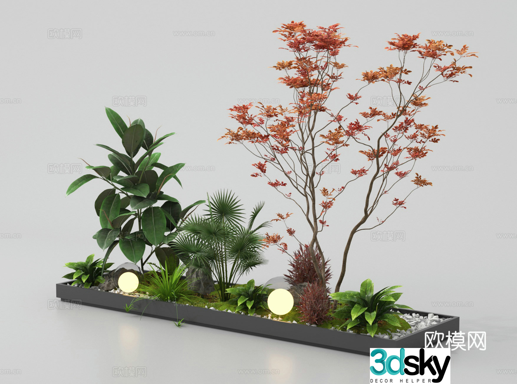 Plant Landscape Garden Landscape Landscape Sketch 3D Model