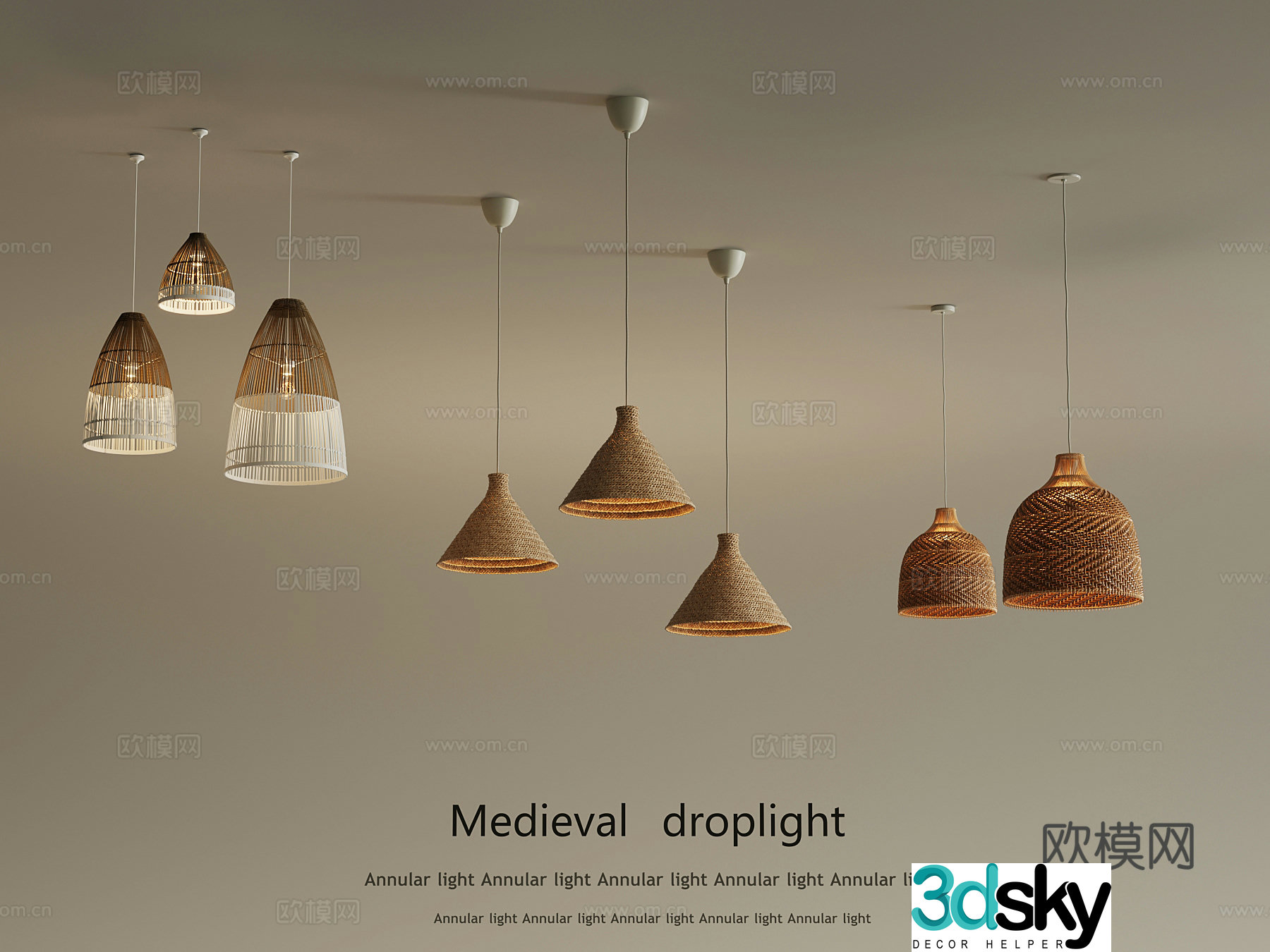 Wasabi wind chandelier 3d model