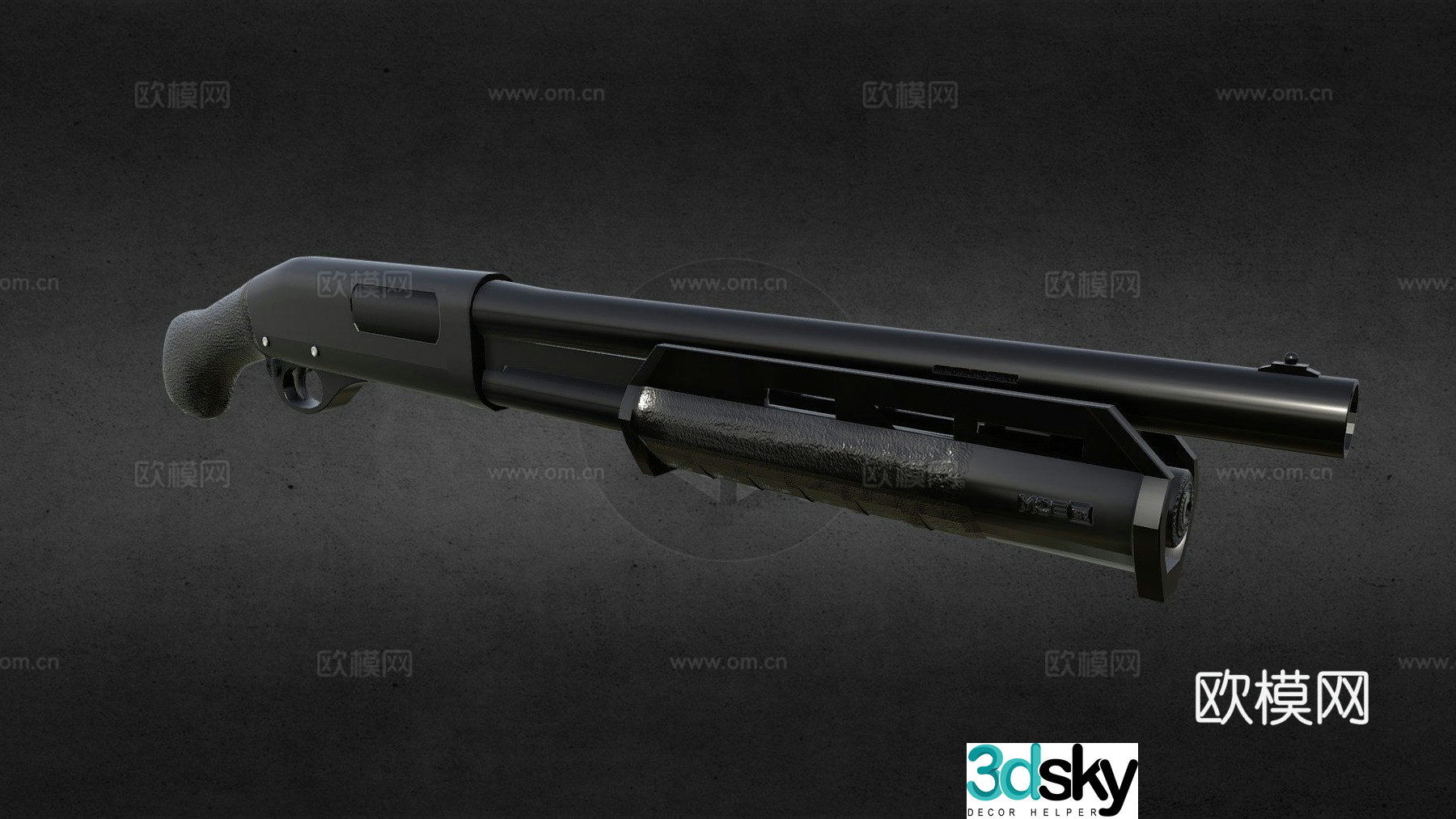 Tac-14 870 Remington shotgun 3d model