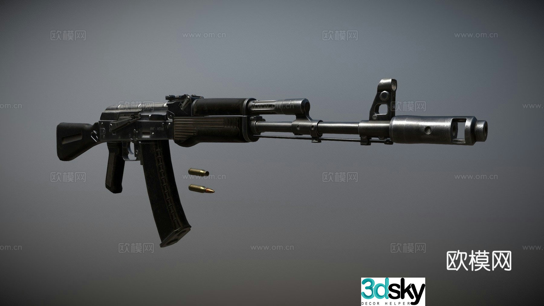 AK74m3d model