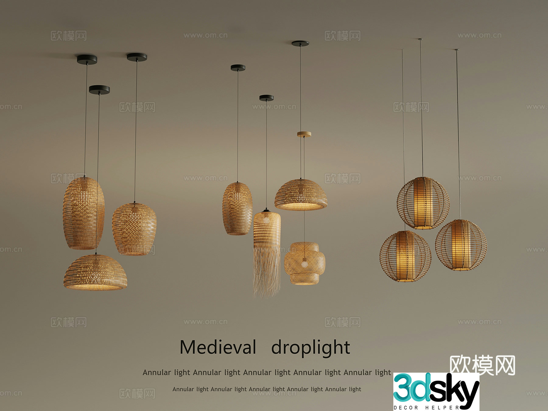 Wasabi wind chandelier 3d model