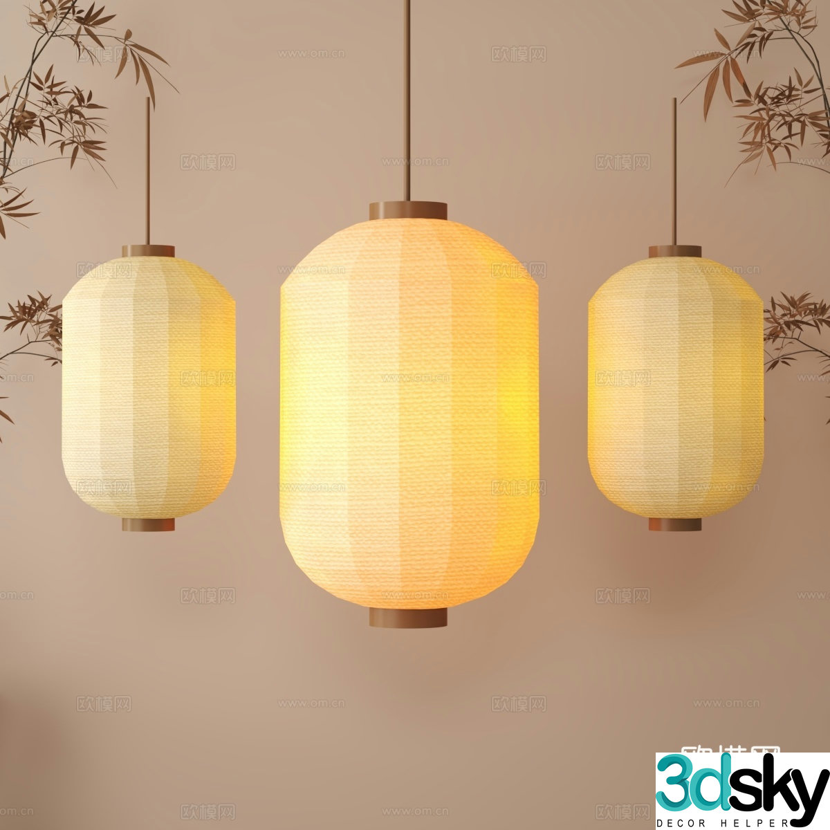 Modern lantern 3d model