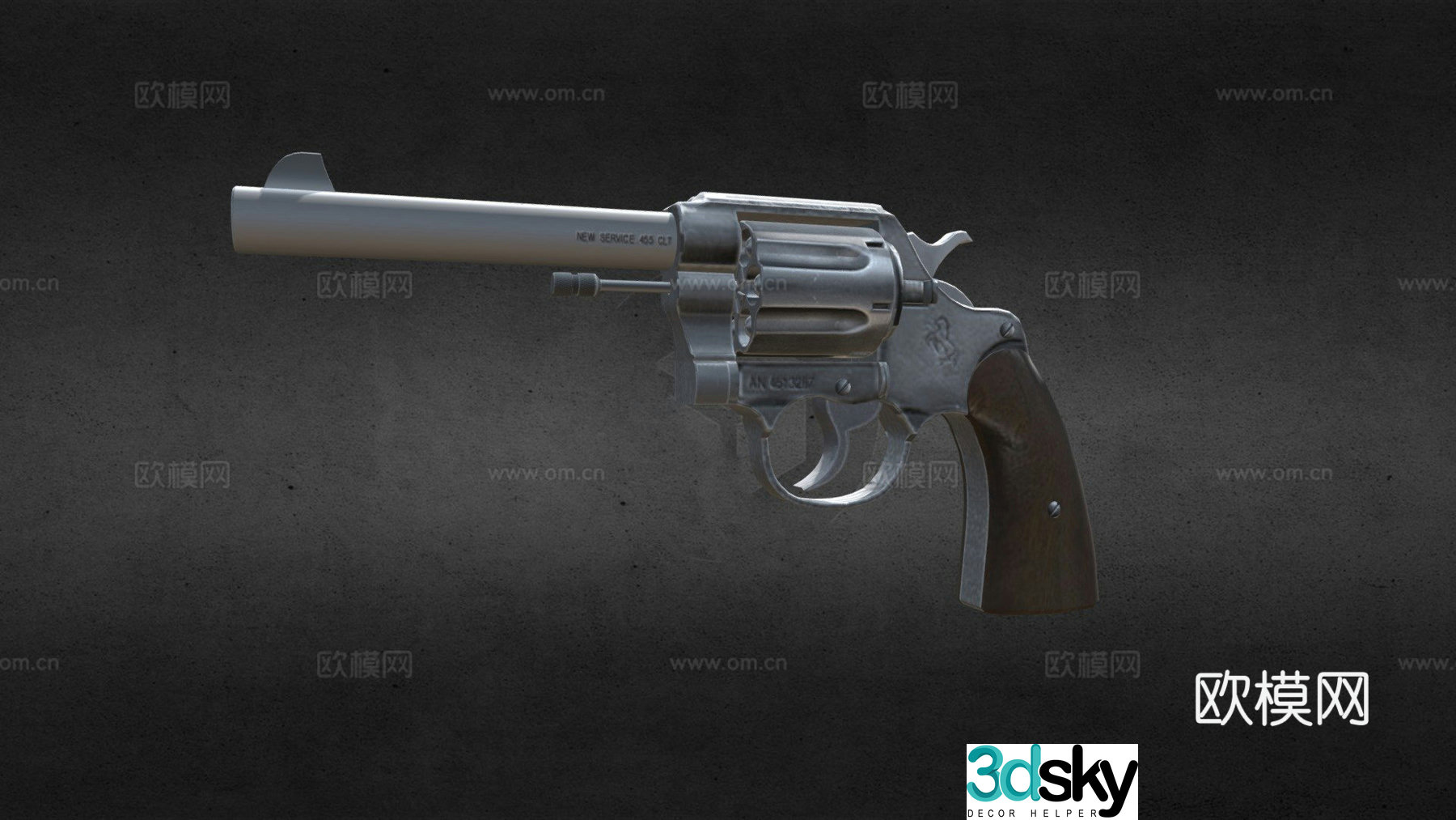 Colt new service pistol 3d model