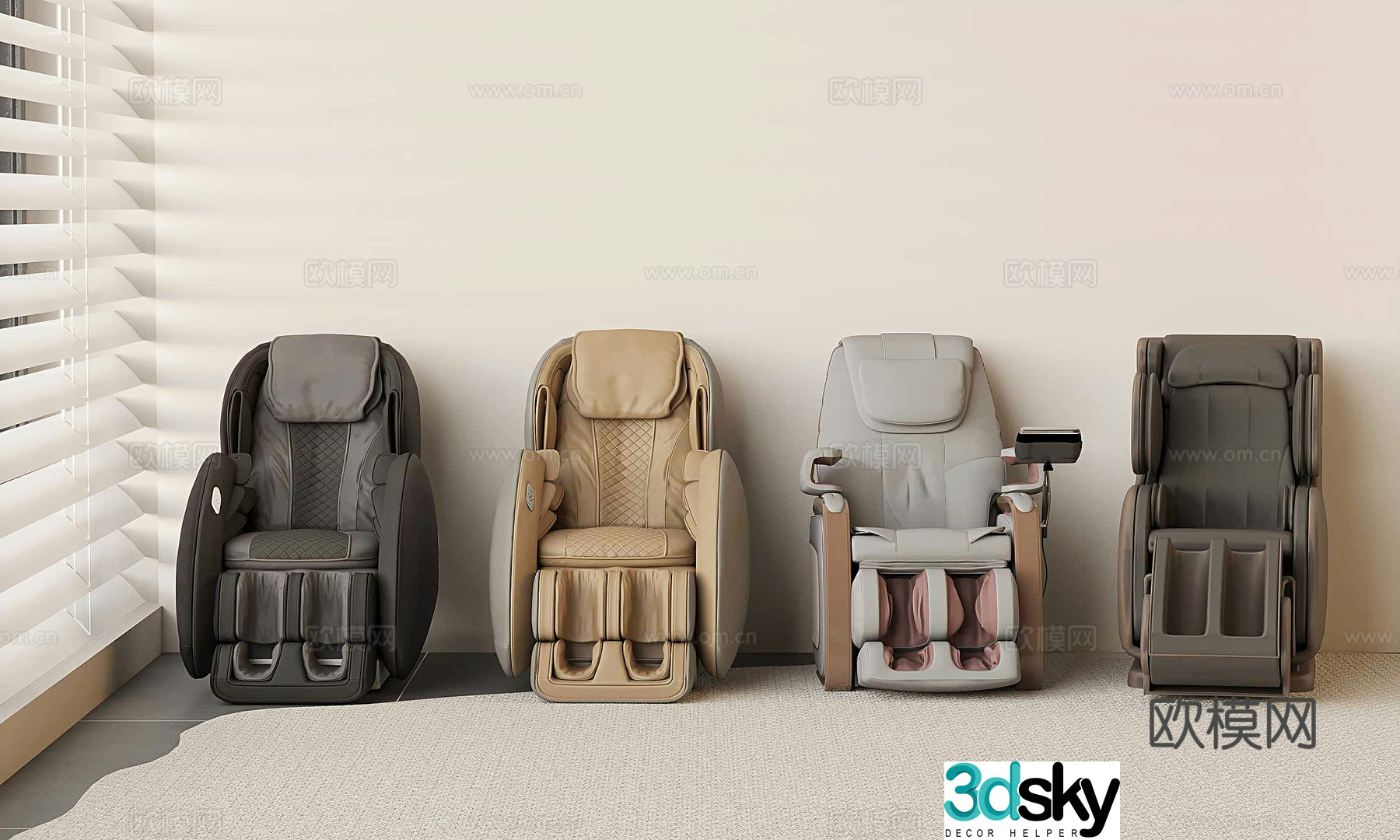 Modern massage chair combination automatic massage chair electric massage chair smart massage chair 3d model
