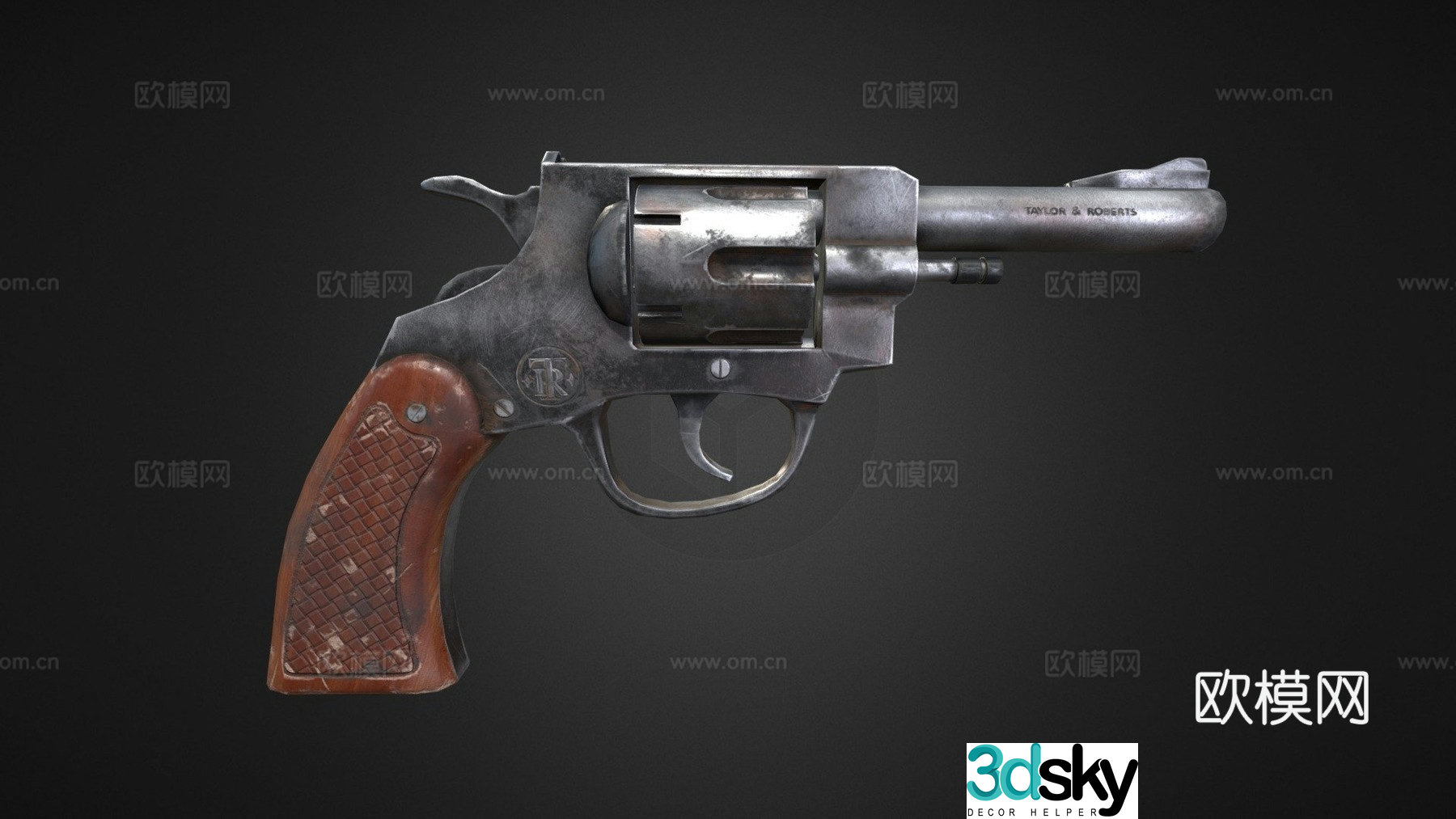 revolver 3d model