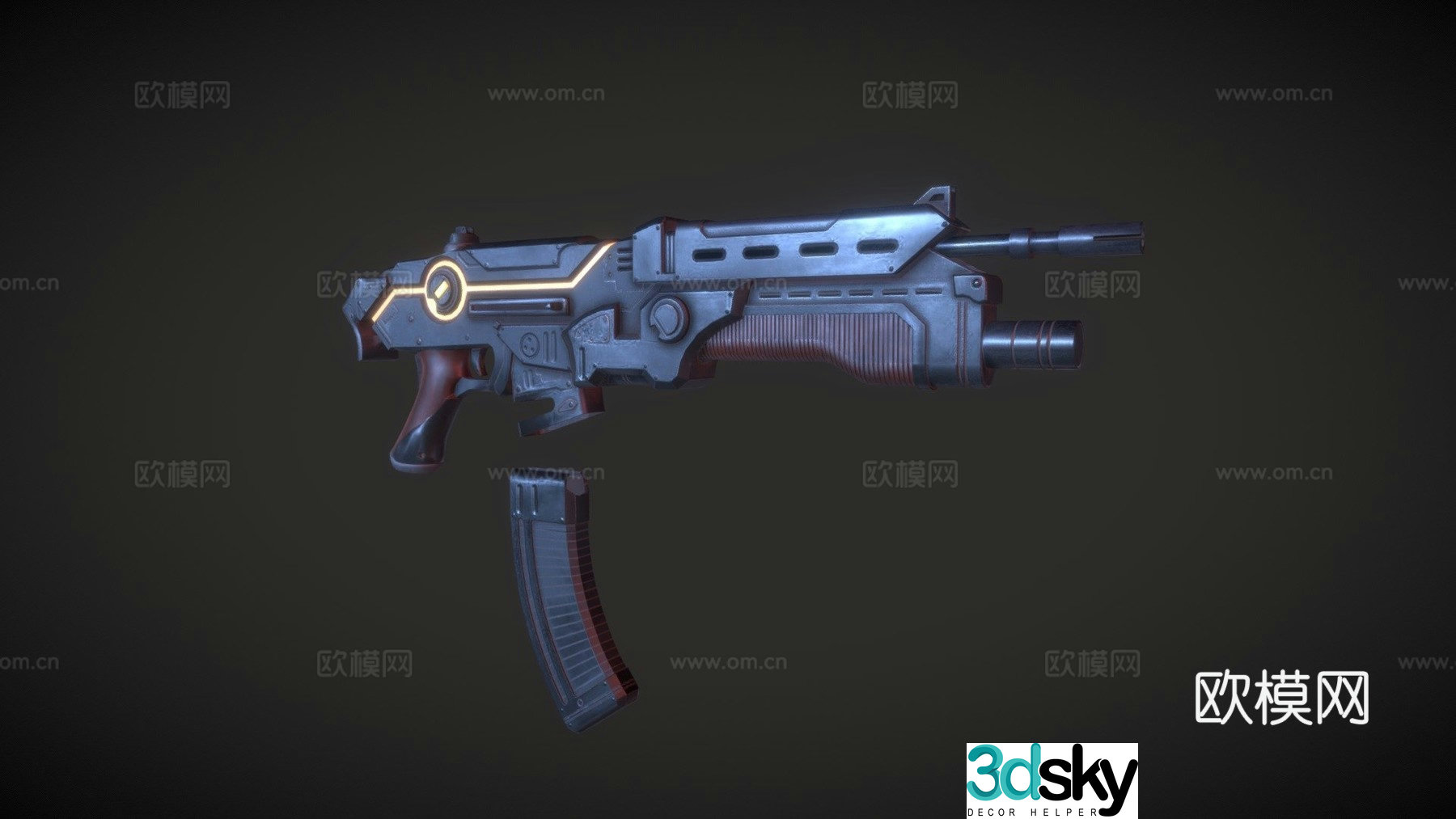 Sci-Fi Gun II 3d model