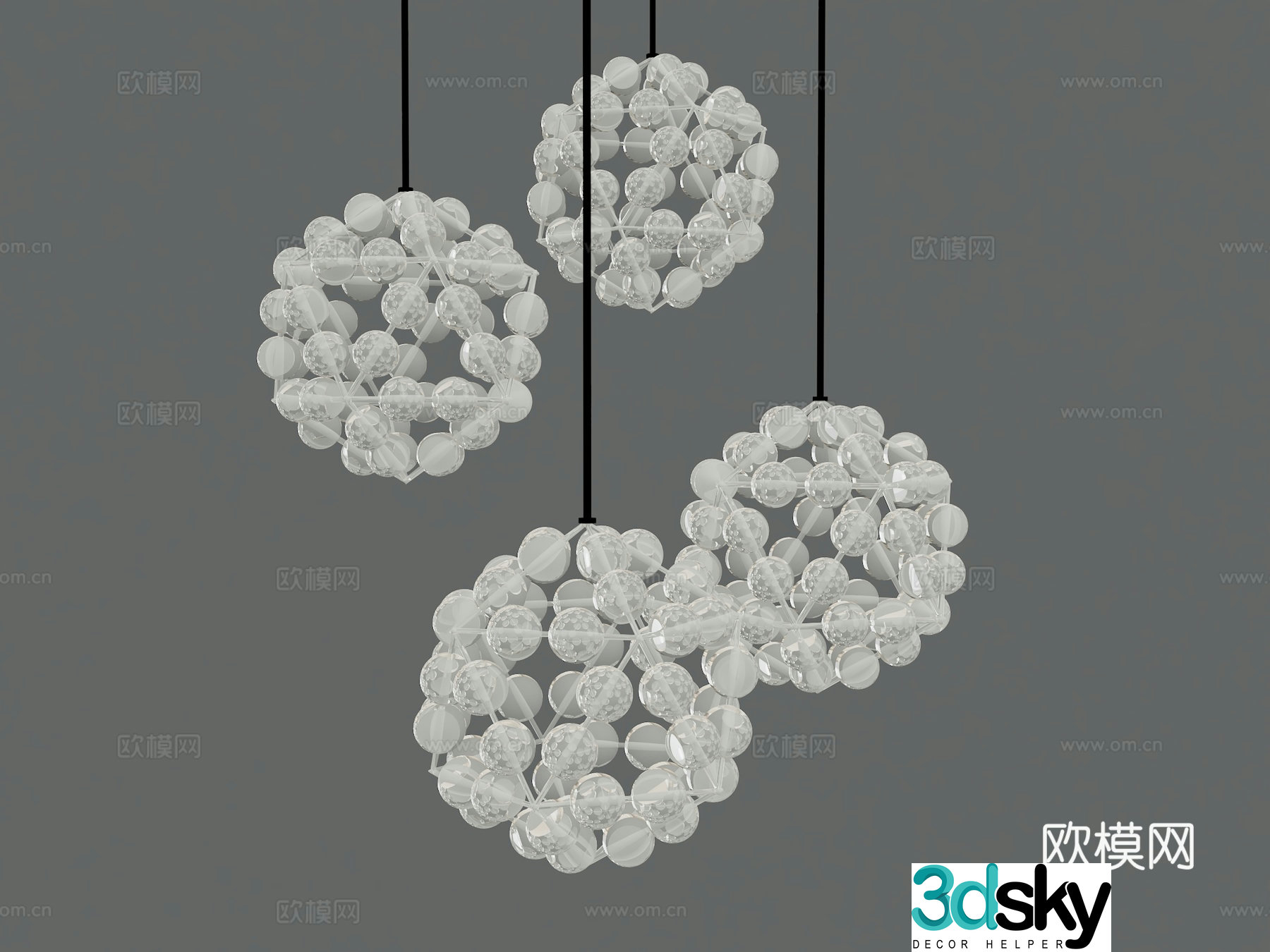 Modern chandelier 3d model
