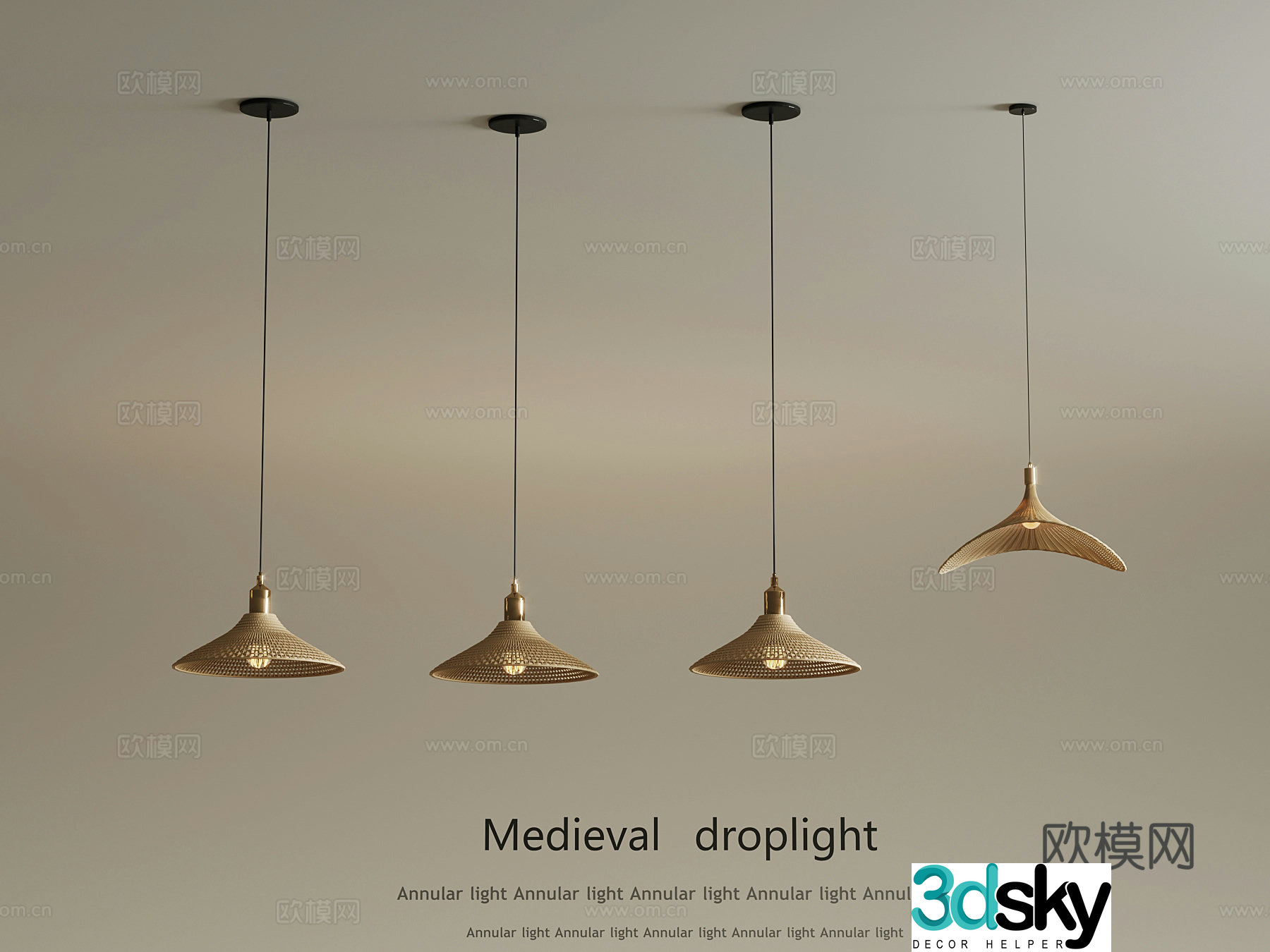 Wasabi wind chandelier 3d model