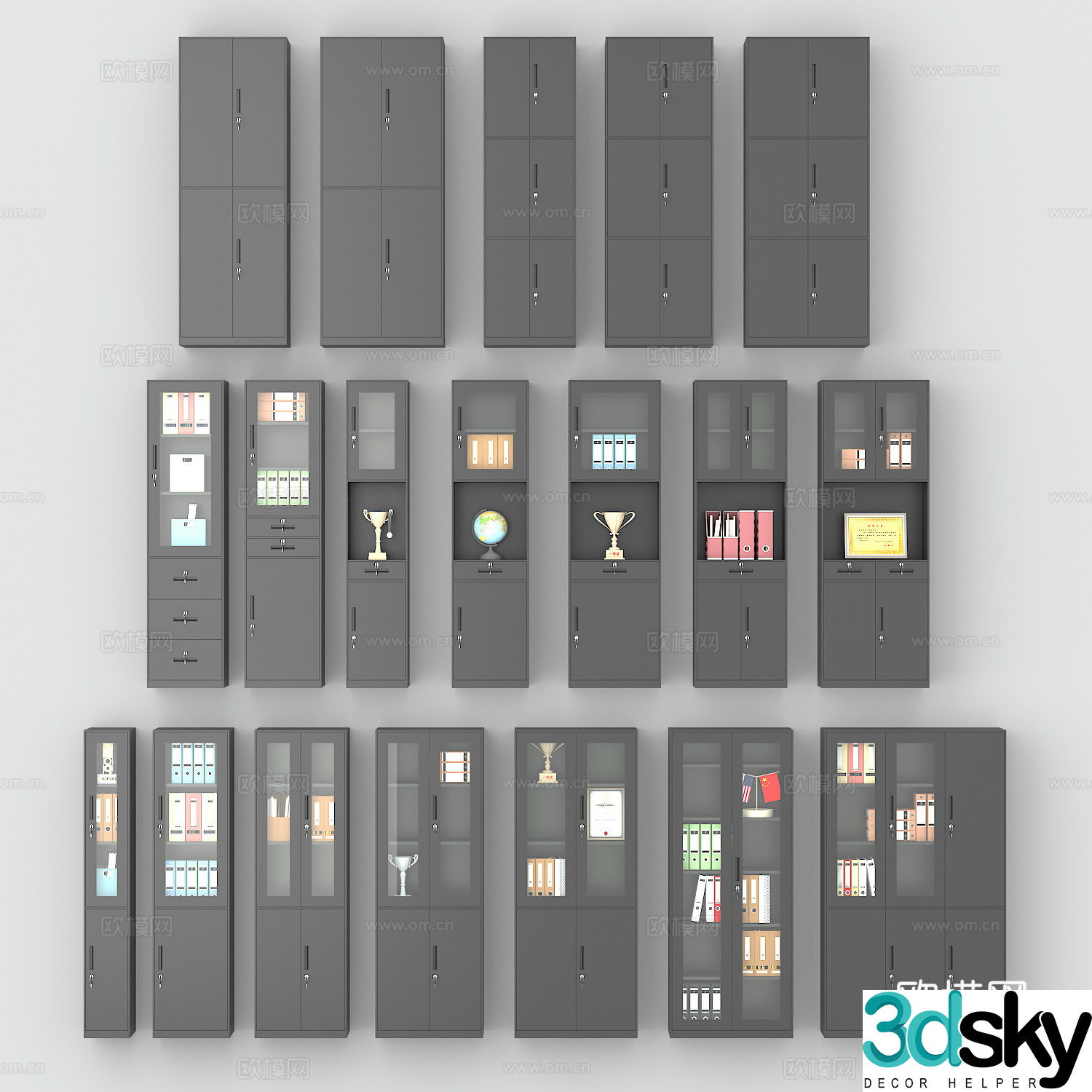 File cabinet Storage cabinet File cabinet Bookcase Information cabinet Financial cabinet Voucher cabinet 3D model