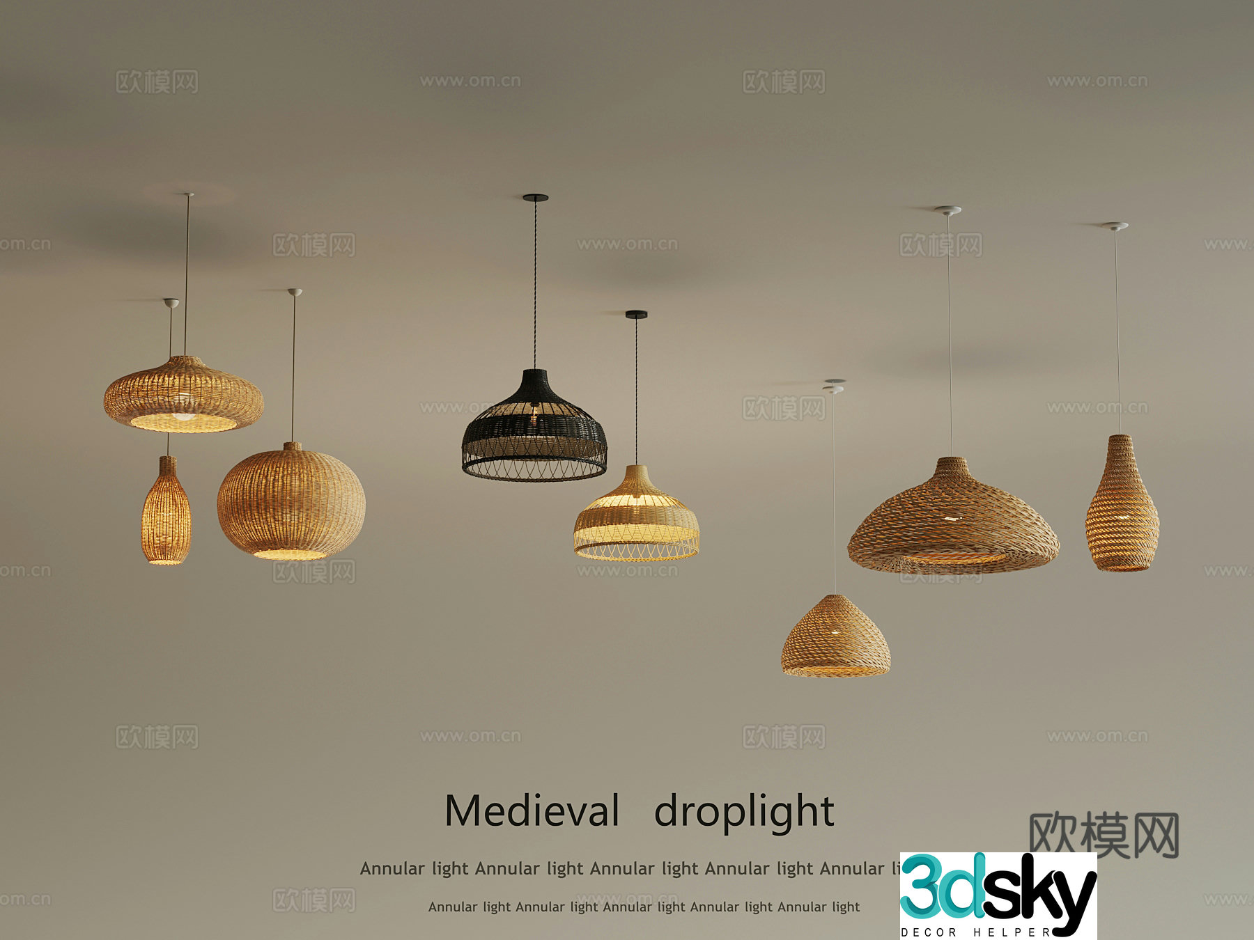 Wasabi wind chandelier 3d model