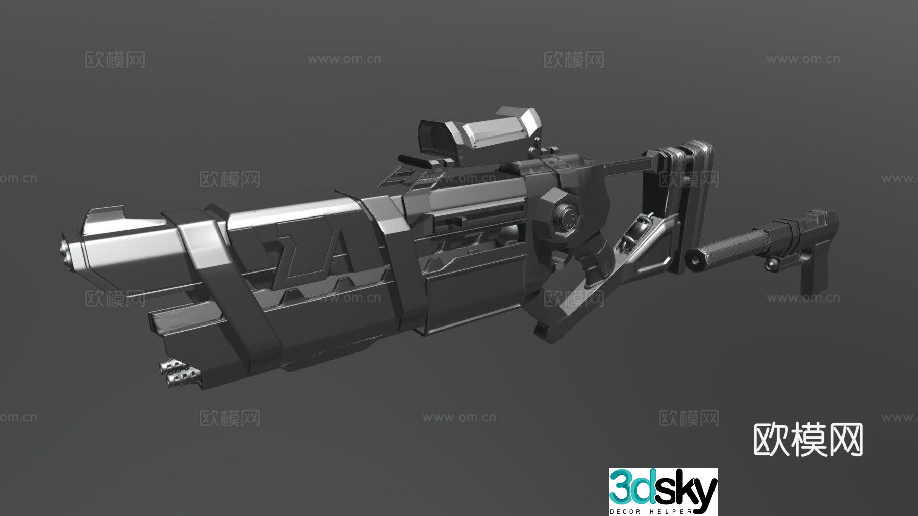 Sci-fi gun 3d model
