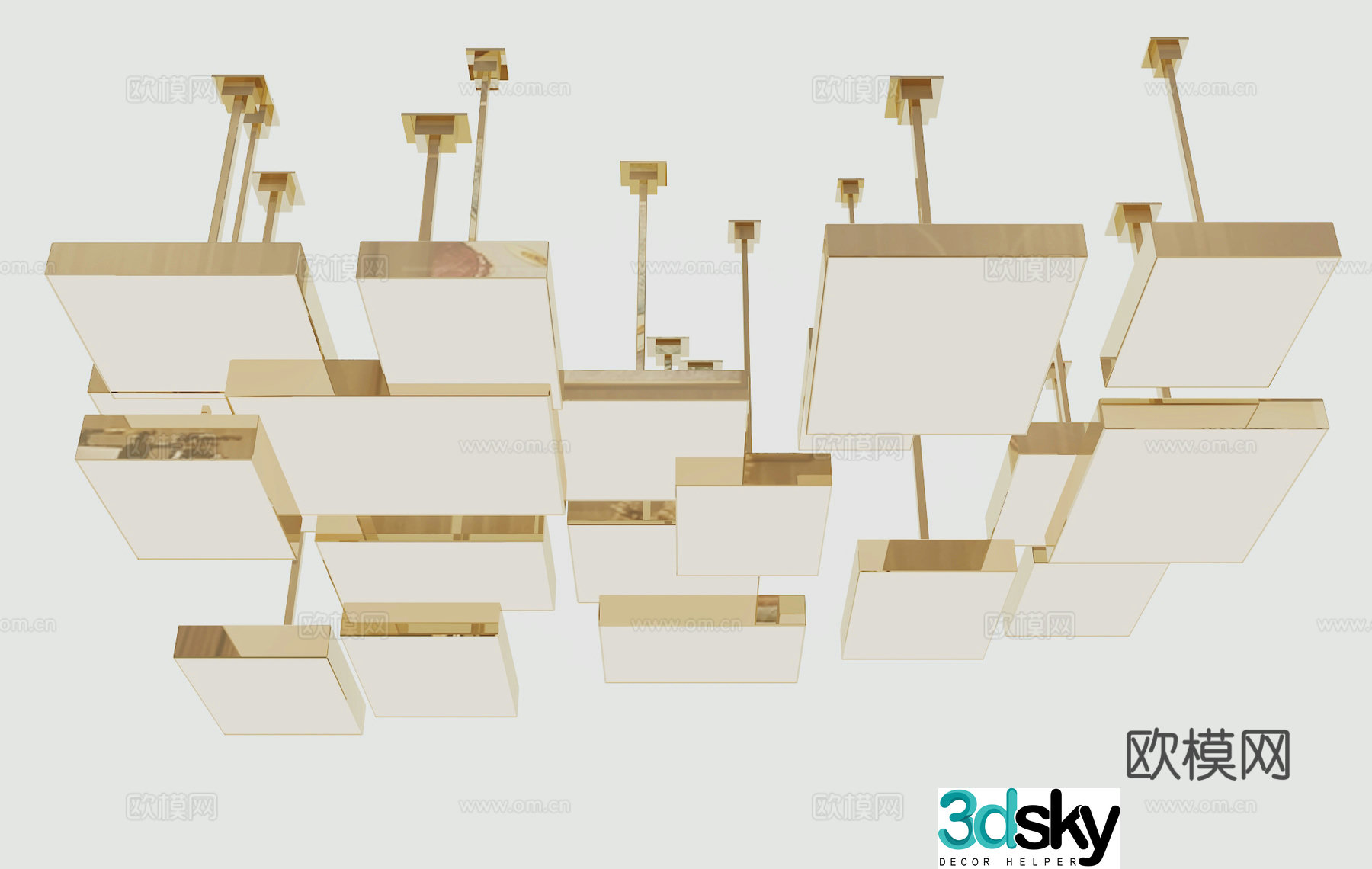 Modern chandelier 3d model