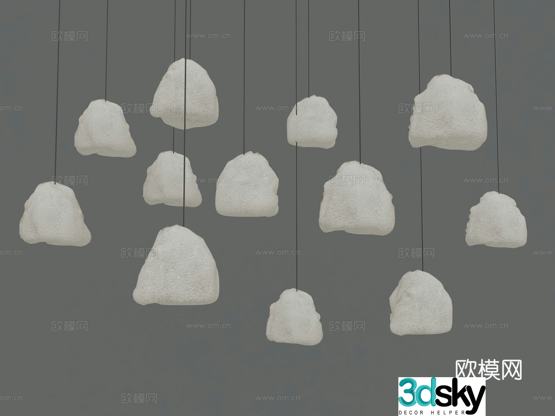 Modern chandelier 3d model