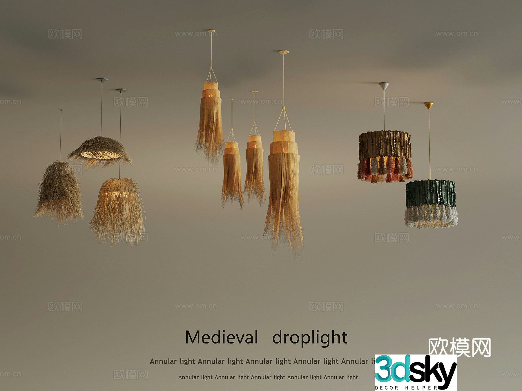 Wasabi wind chandelier 3d model