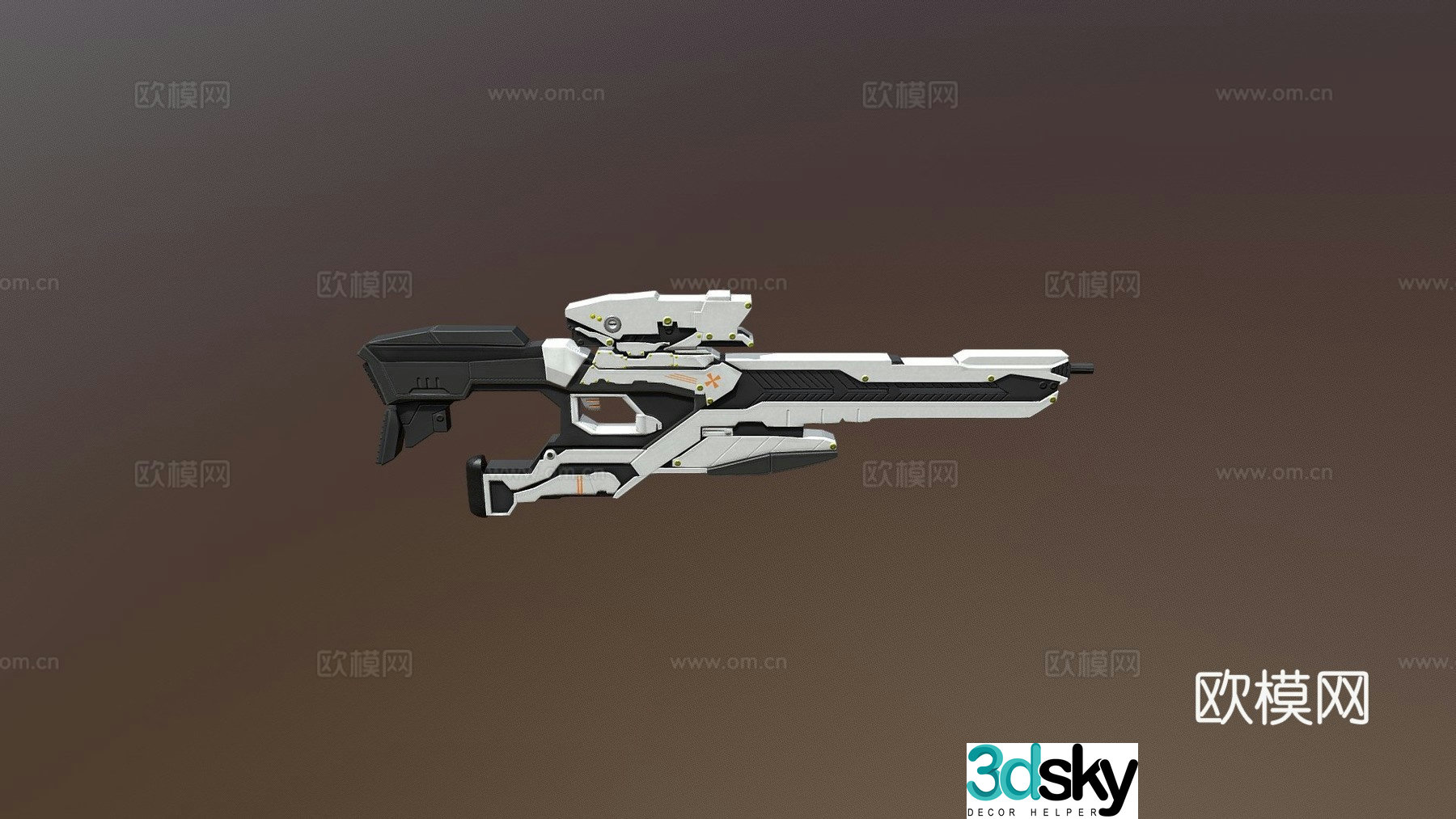Sci-fi rifle 3d model