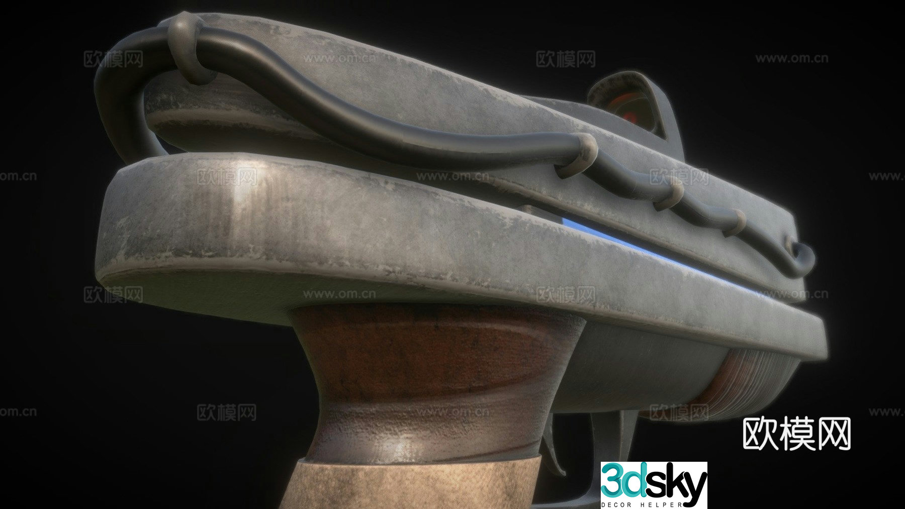 Sci-fi energy pistol 3d model