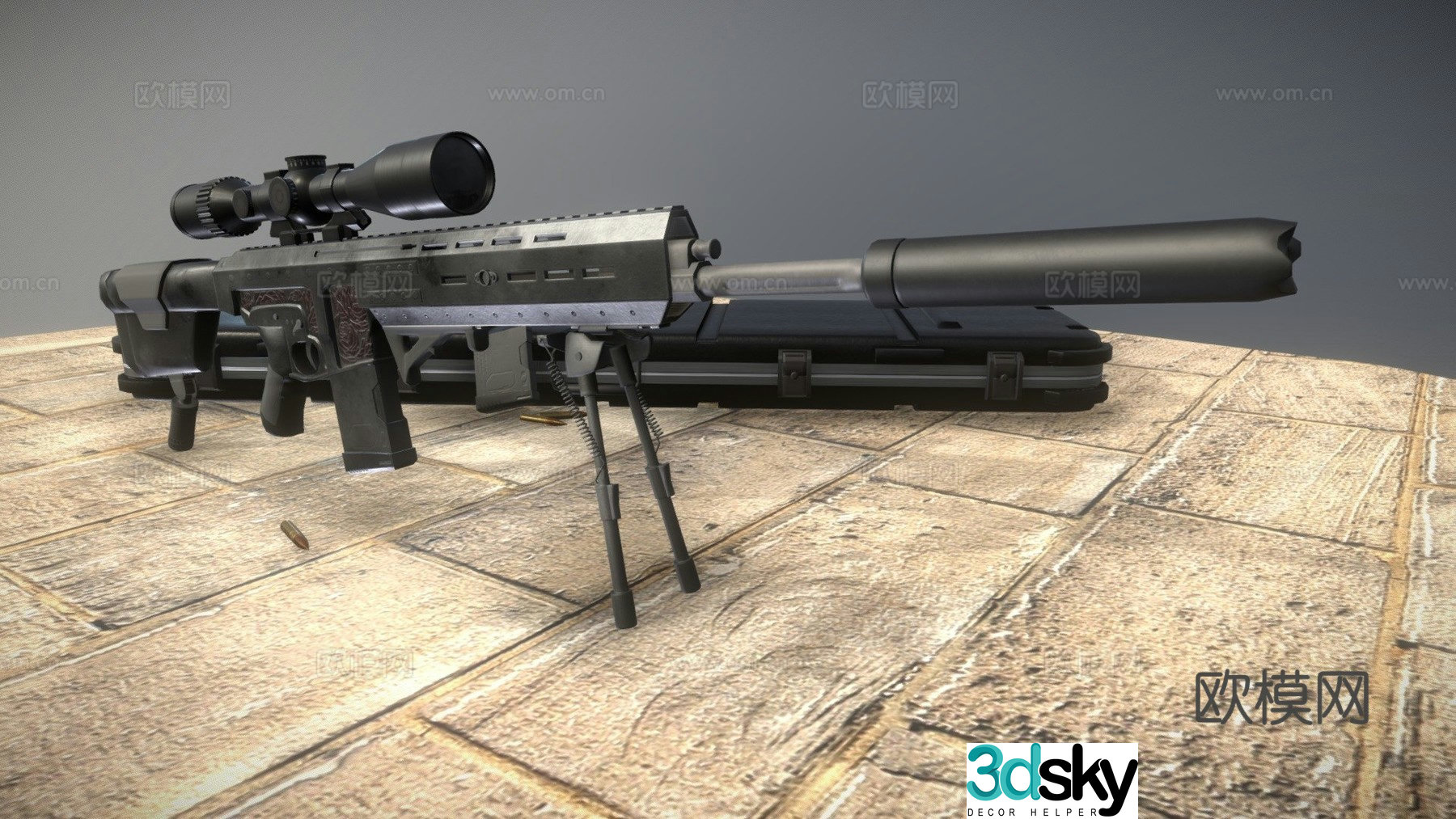 Silent Rose Rifle 3d model