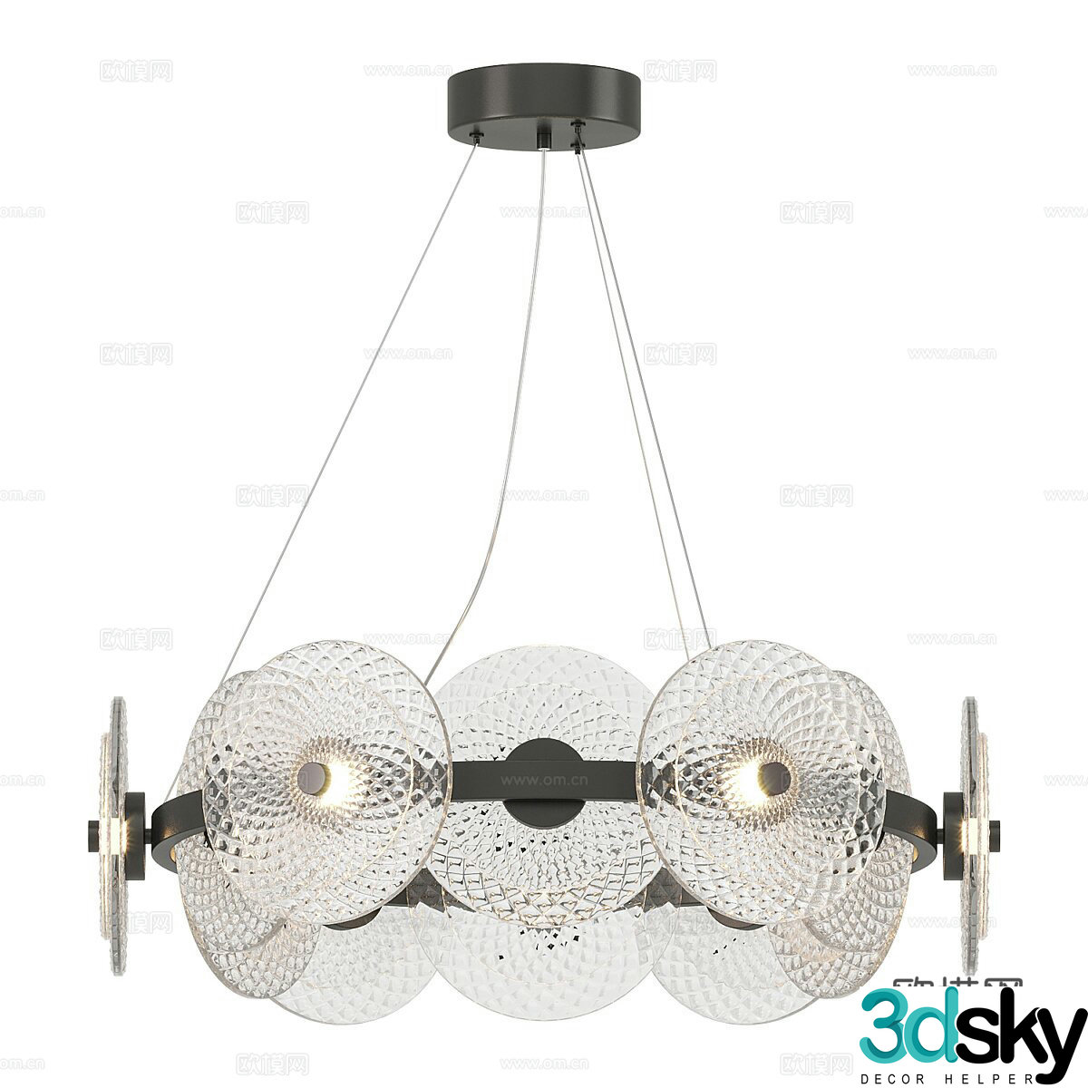 Italian light luxury chandeliers glass chandeliers hall chandeliers restaurant chandeliers bedroom chandeliers 3D model