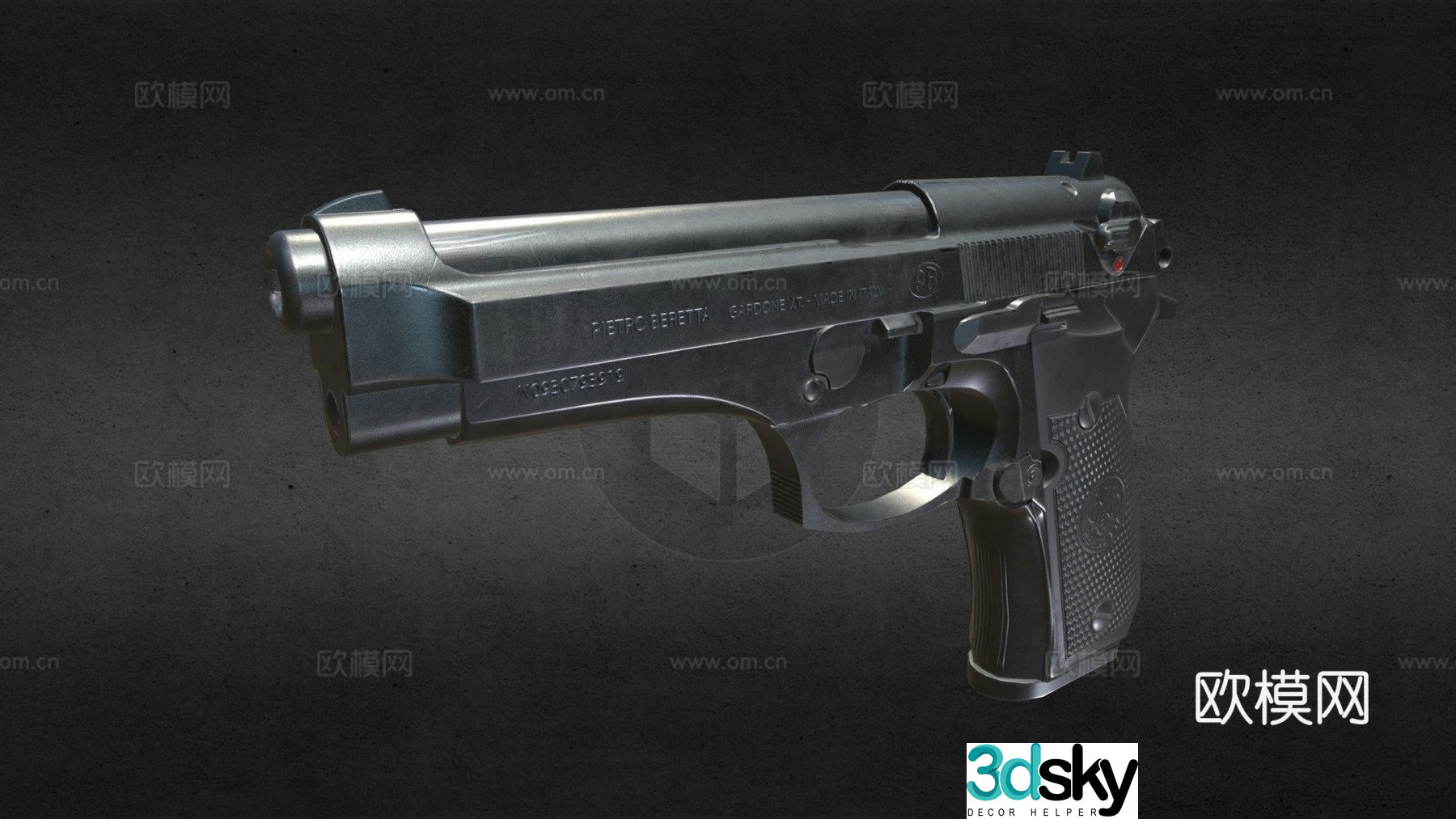 Beretta 92FS 3d model