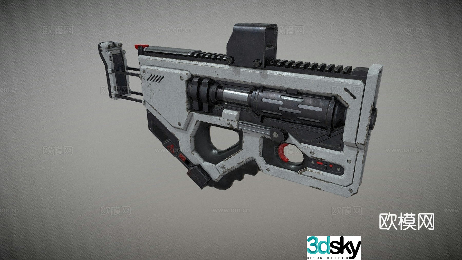 plasma pistol 3d model