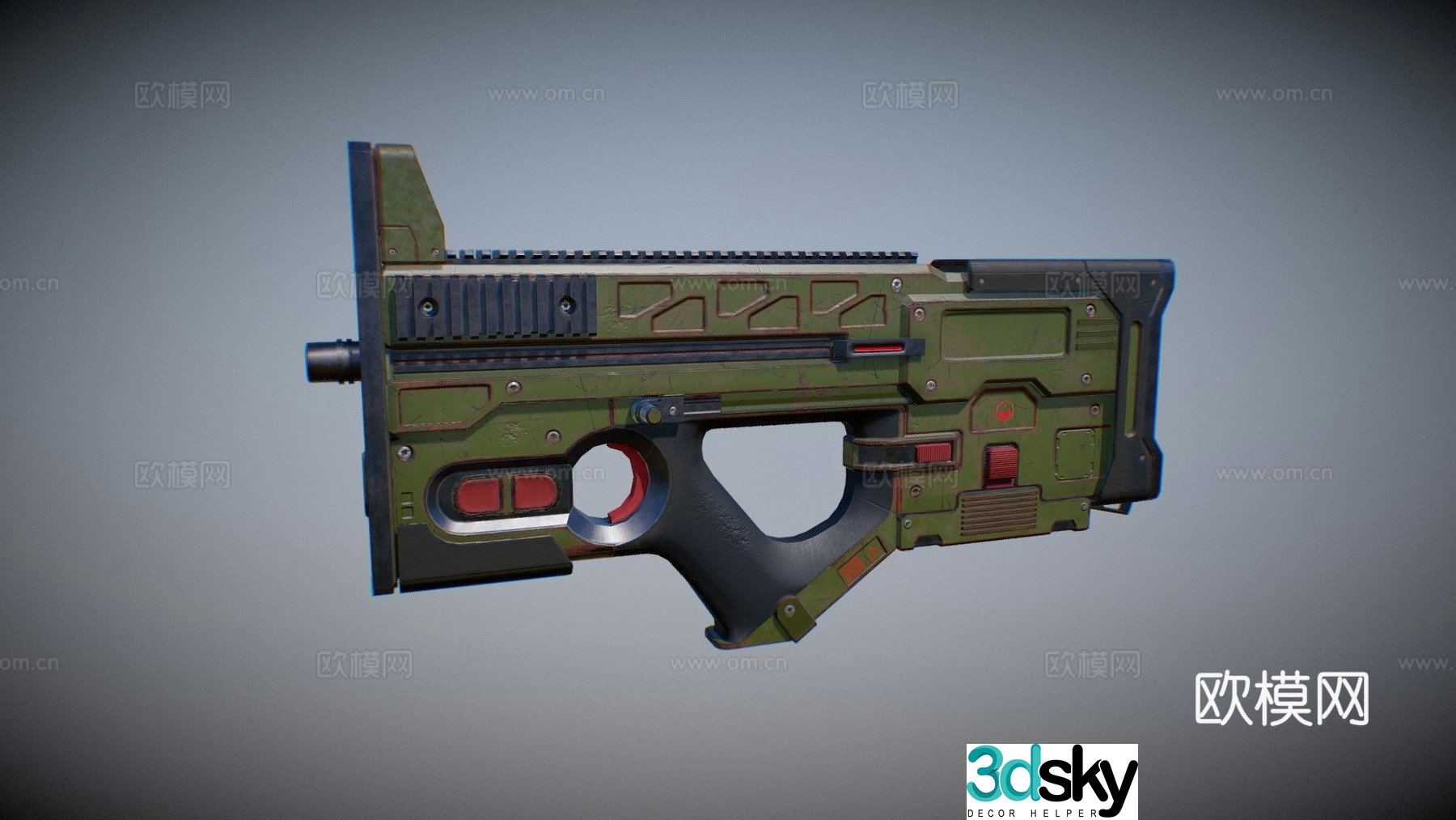 Sci-Fi Energy PDW 3d model