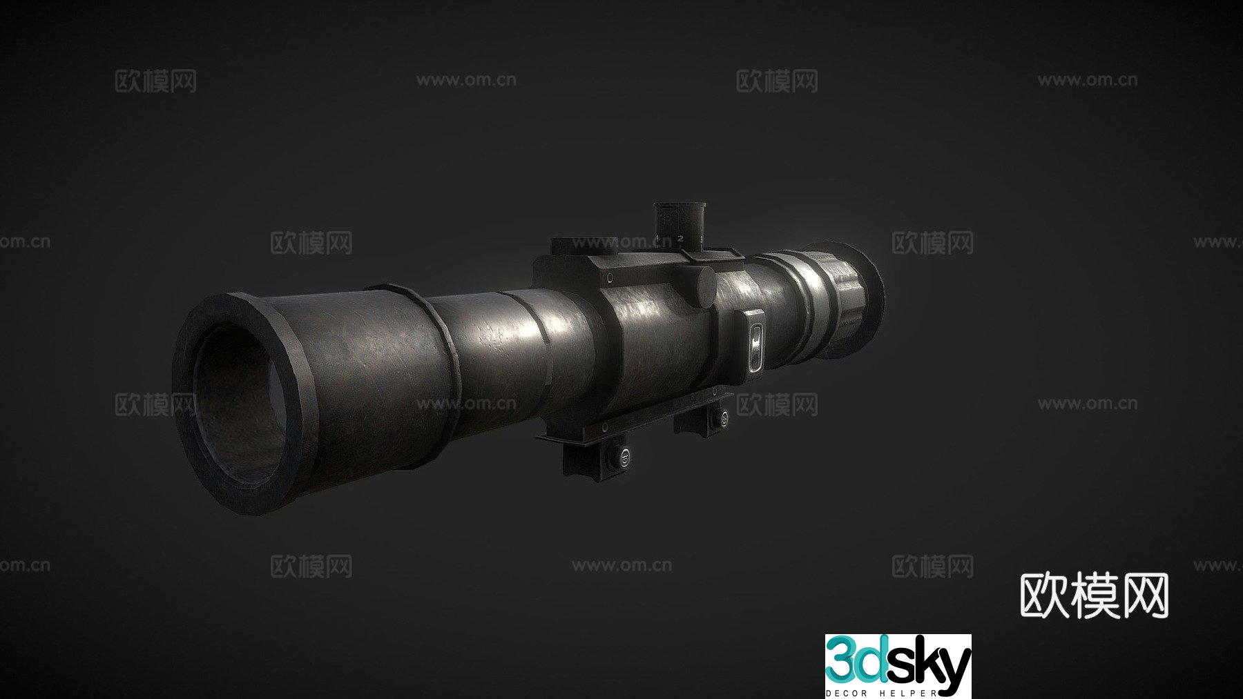 sniper scope 3d model