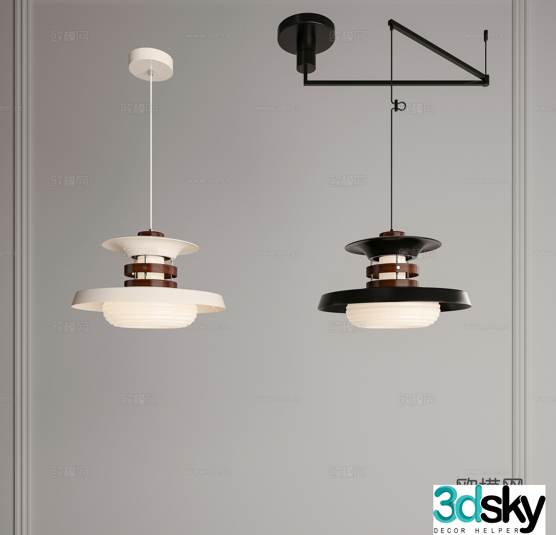 Middle chandeliers cream-style chandeliers UFO chandeliers French chandeliers Restaurant chandeliers Rocker Arm chandeliers 3D Model