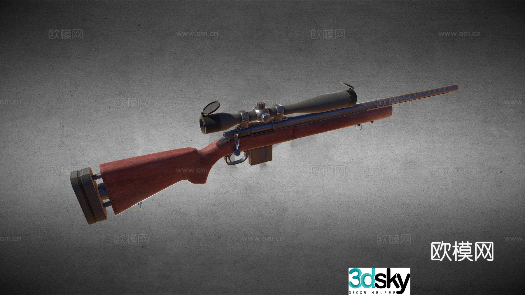 M24 sniper rifle draw 3d model