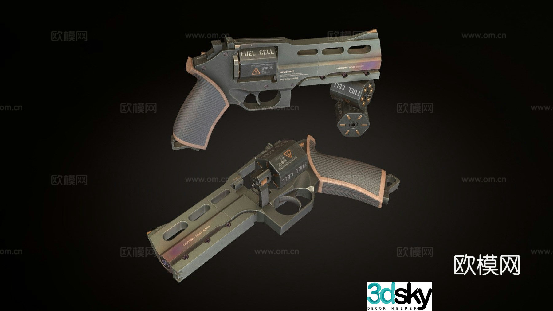 NEMEX (Kovach’s gun concept comes from Altered Carbon) 3d model