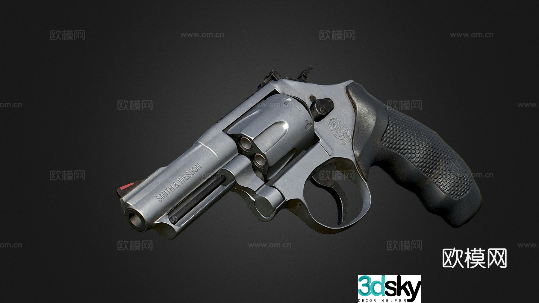 S&W 66-8 revolver 3d model