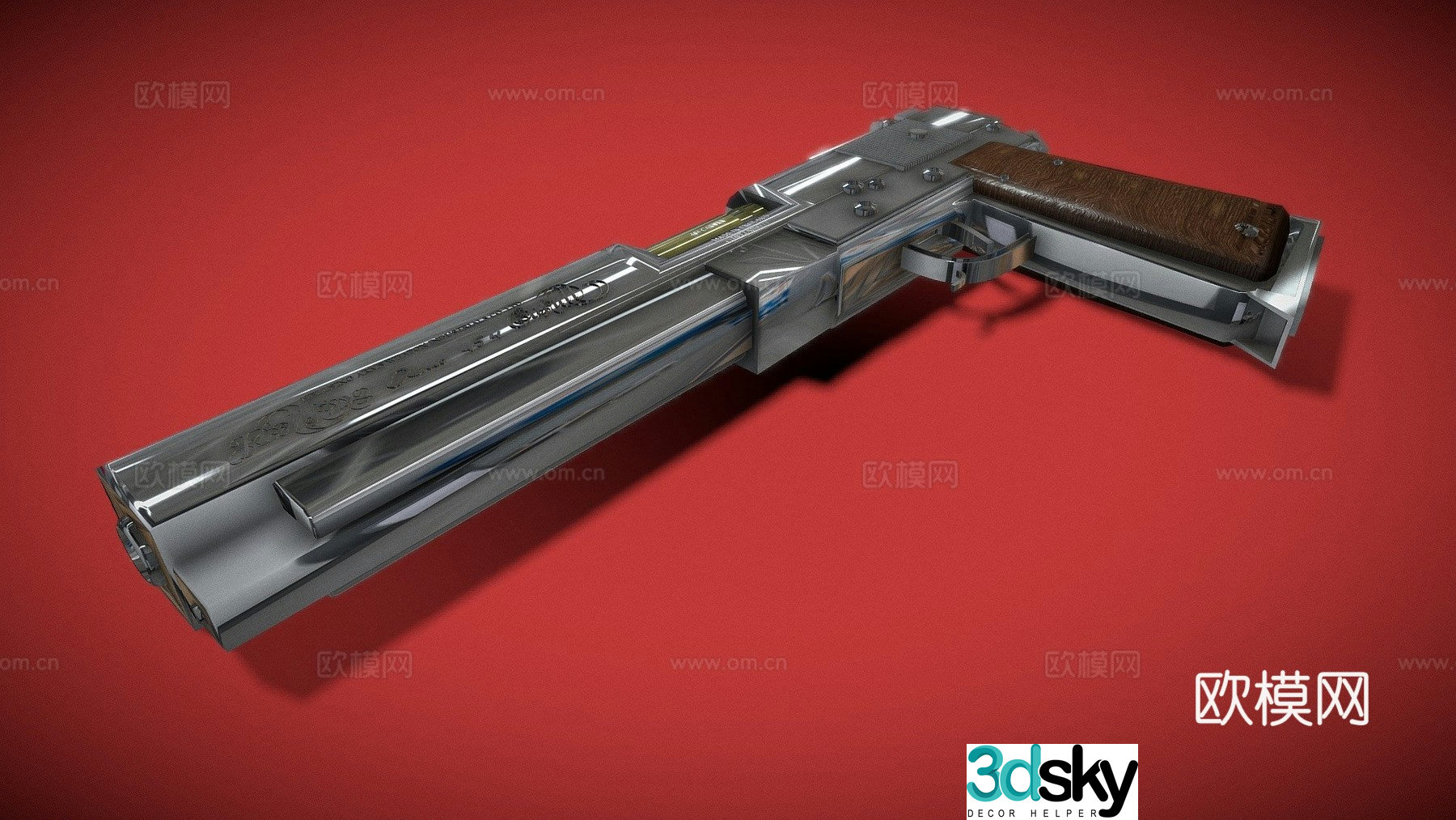 Pistol Hellsing 3d model by digital&media[labs]