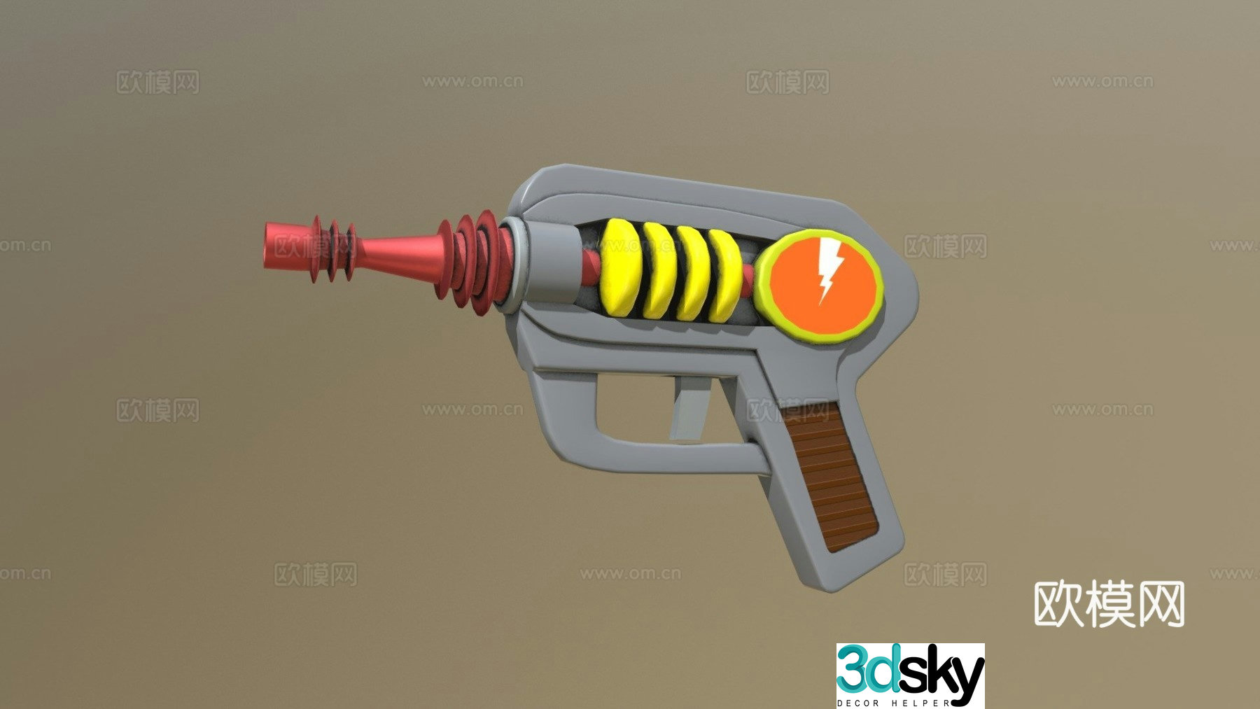 Retro space gun 23d model