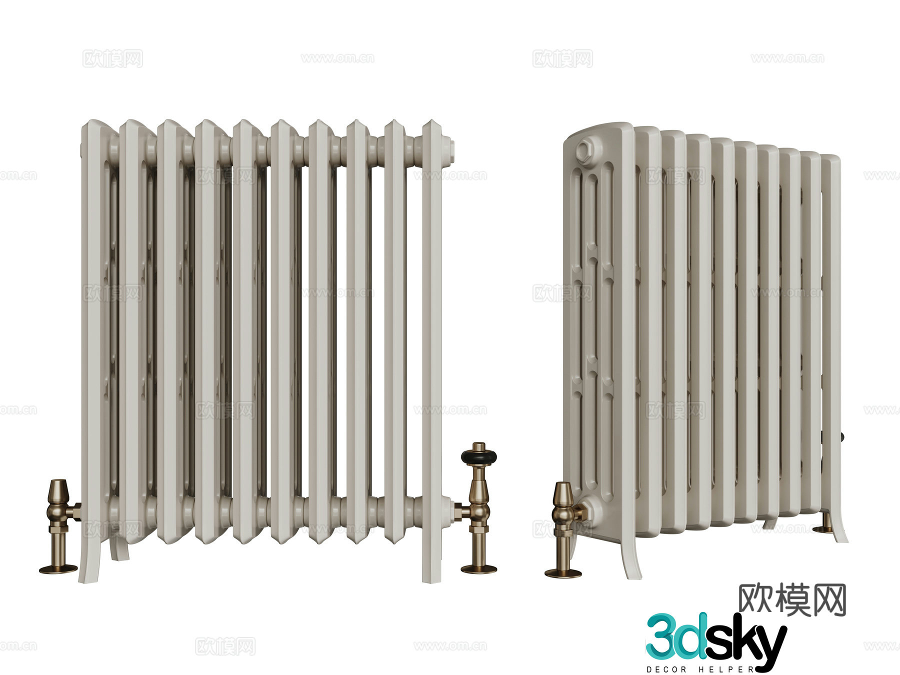 Modern radiator Heating pipe 3d model
