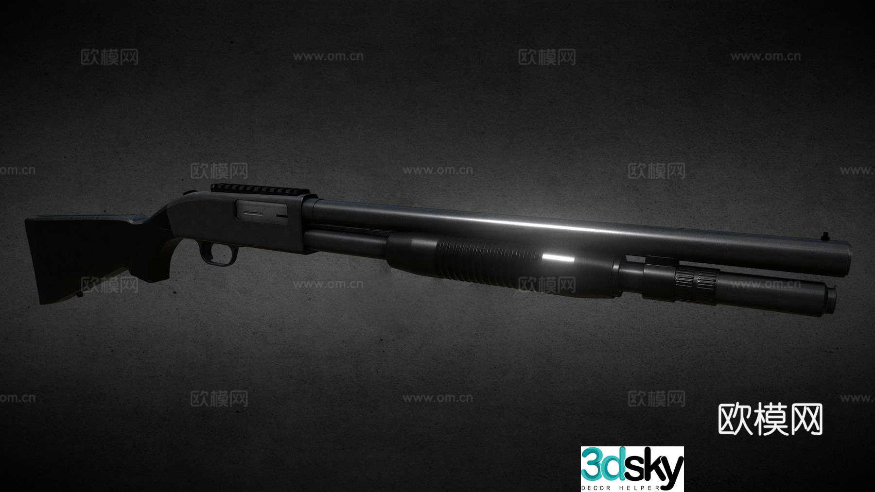 Mossberg 590A1 shotgun 3d model