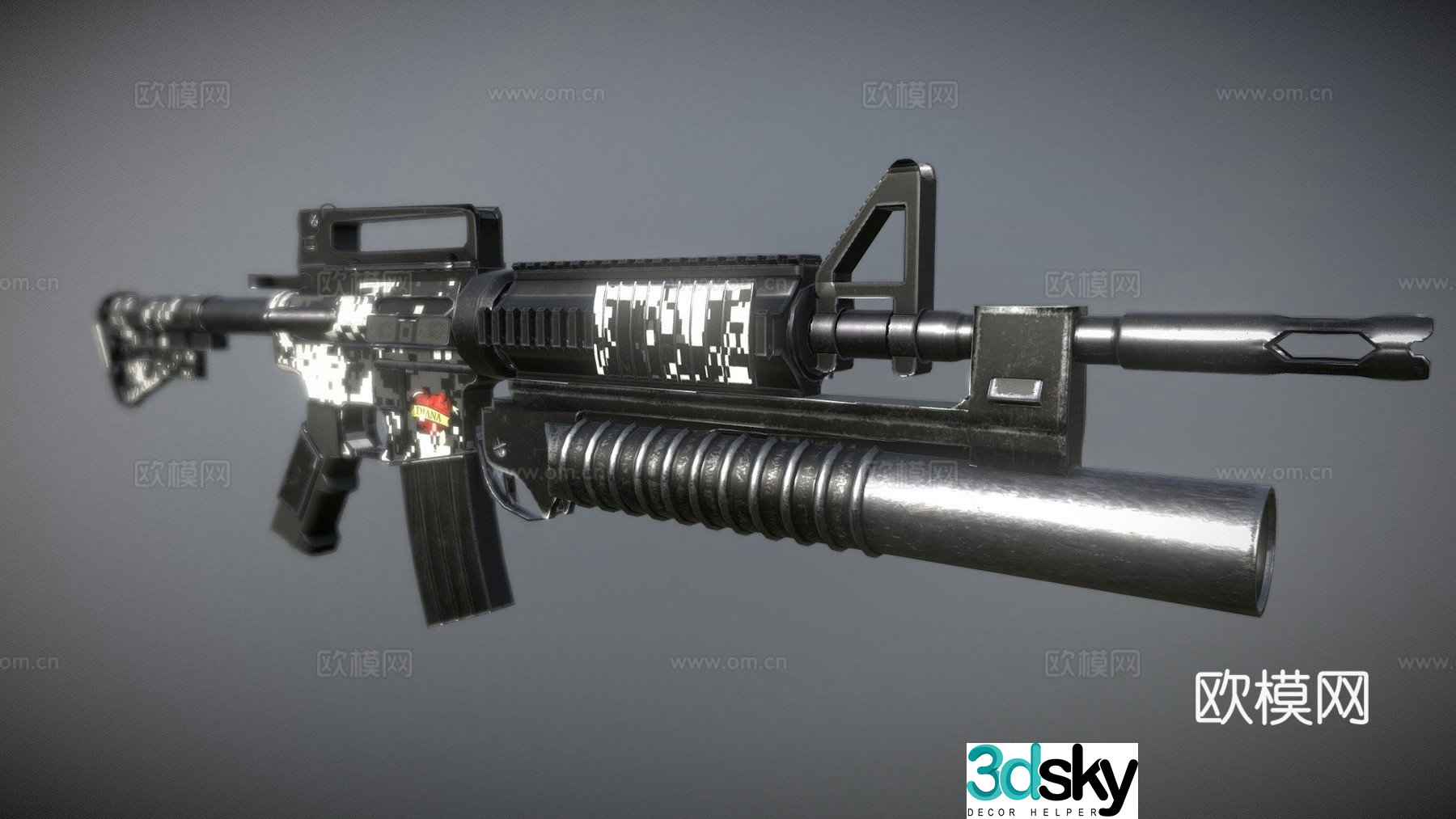 M4A1 SOPMOD 3d model