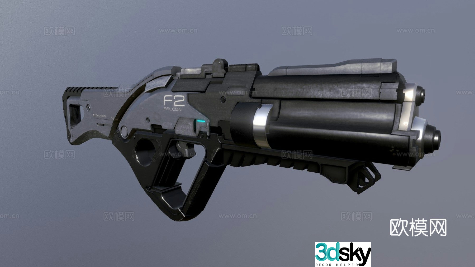 Assault rifle F2 Falcon 3d model