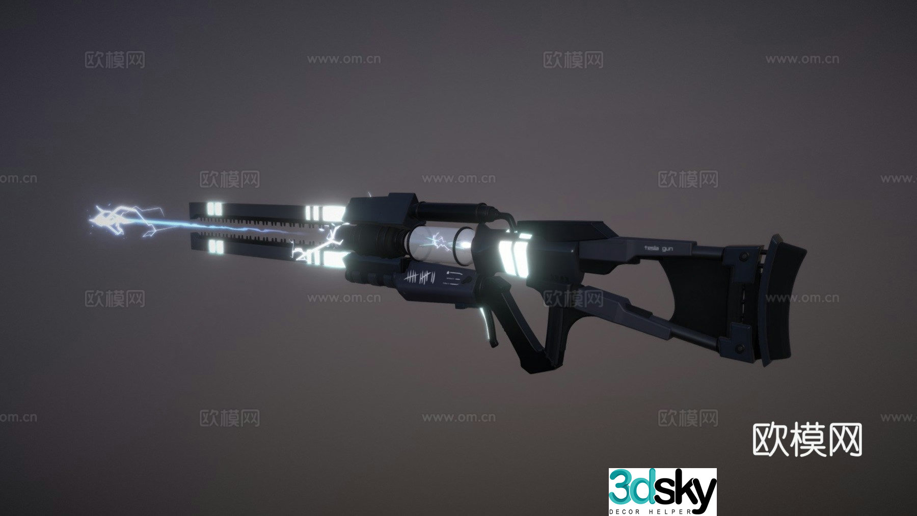 Tesla sniper rifle 3d model
