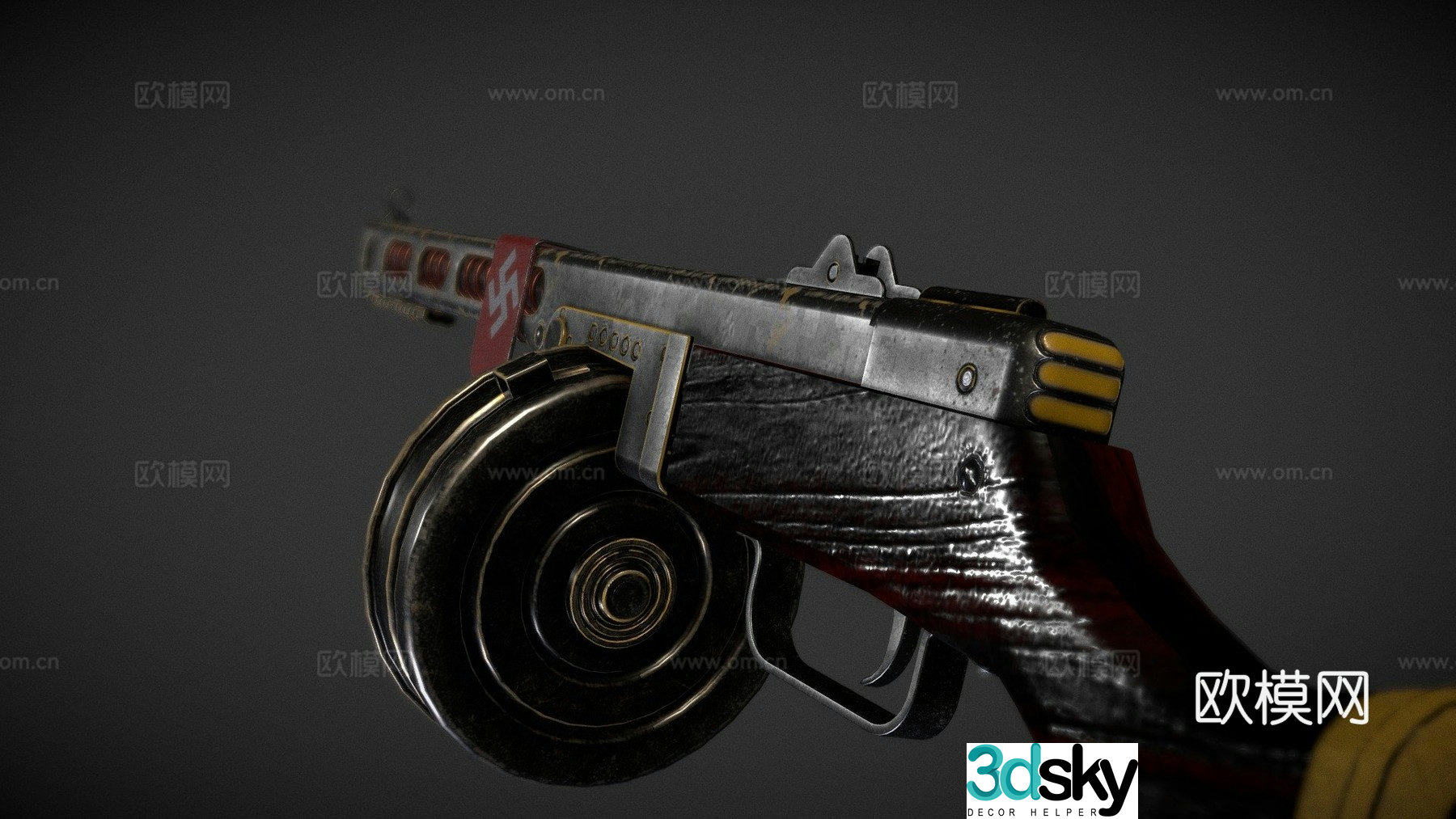 PPSH-2 modified 3d model