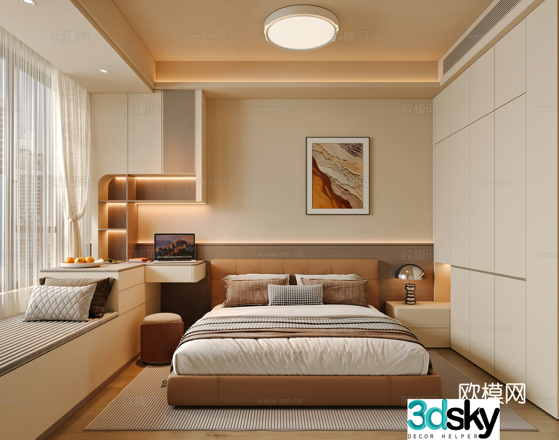 Modern bedroom 3d model