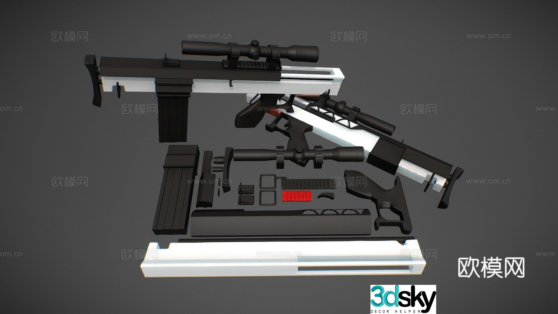 BULLPUP firearm 3d model