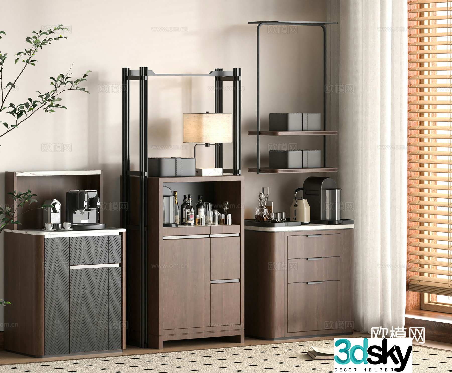 Modern sideboard 3D model