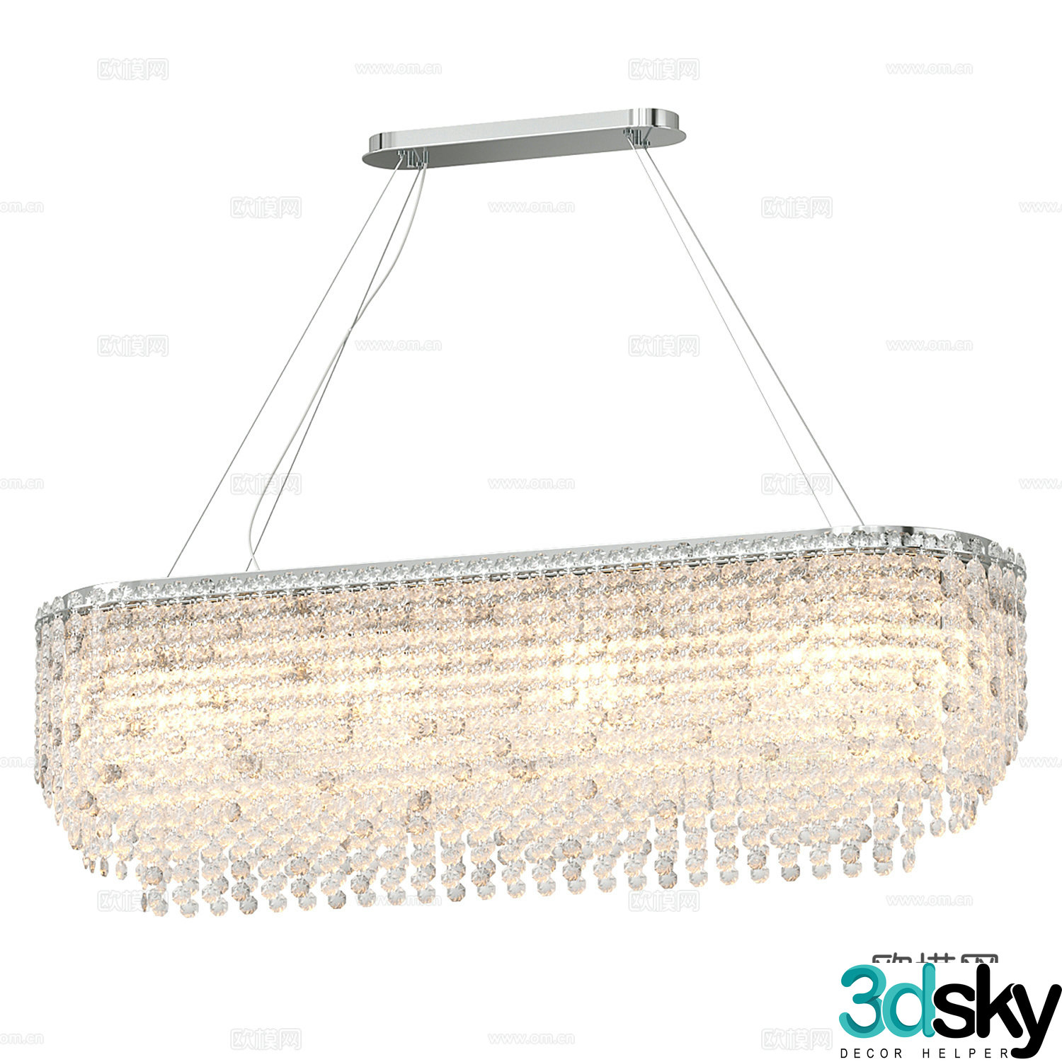 Modern light luxury crystal chandeliers Restaurant chandeliers Decorative chandeliers Villa chandeliers Large chandeliers 3D model