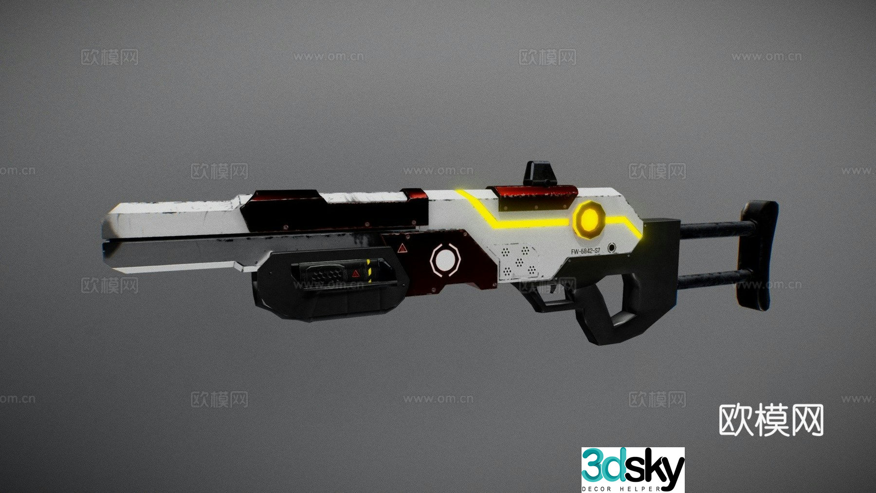 Cyberpunk shotgun 3d model