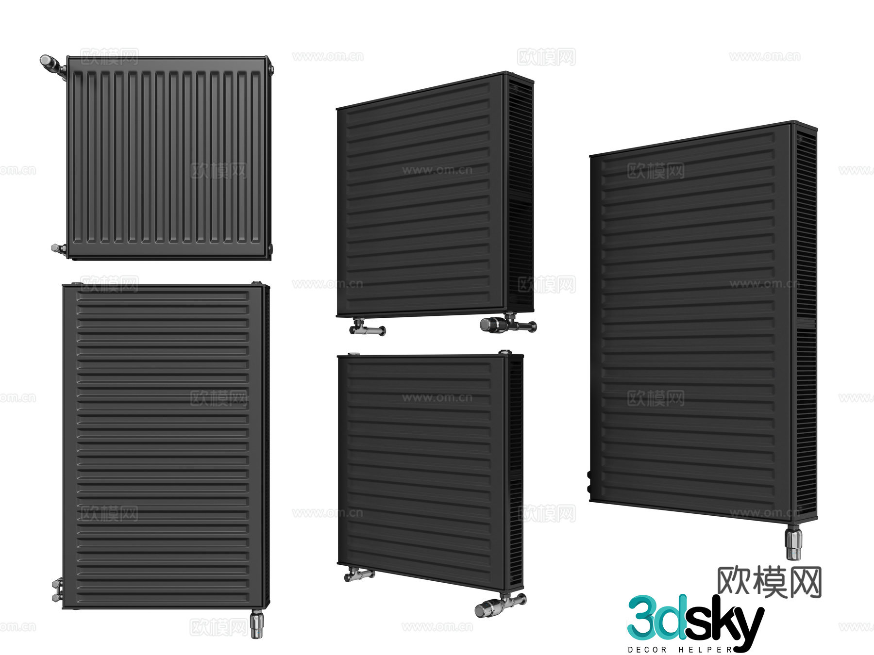 Modern radiator Heating pipe 3d model