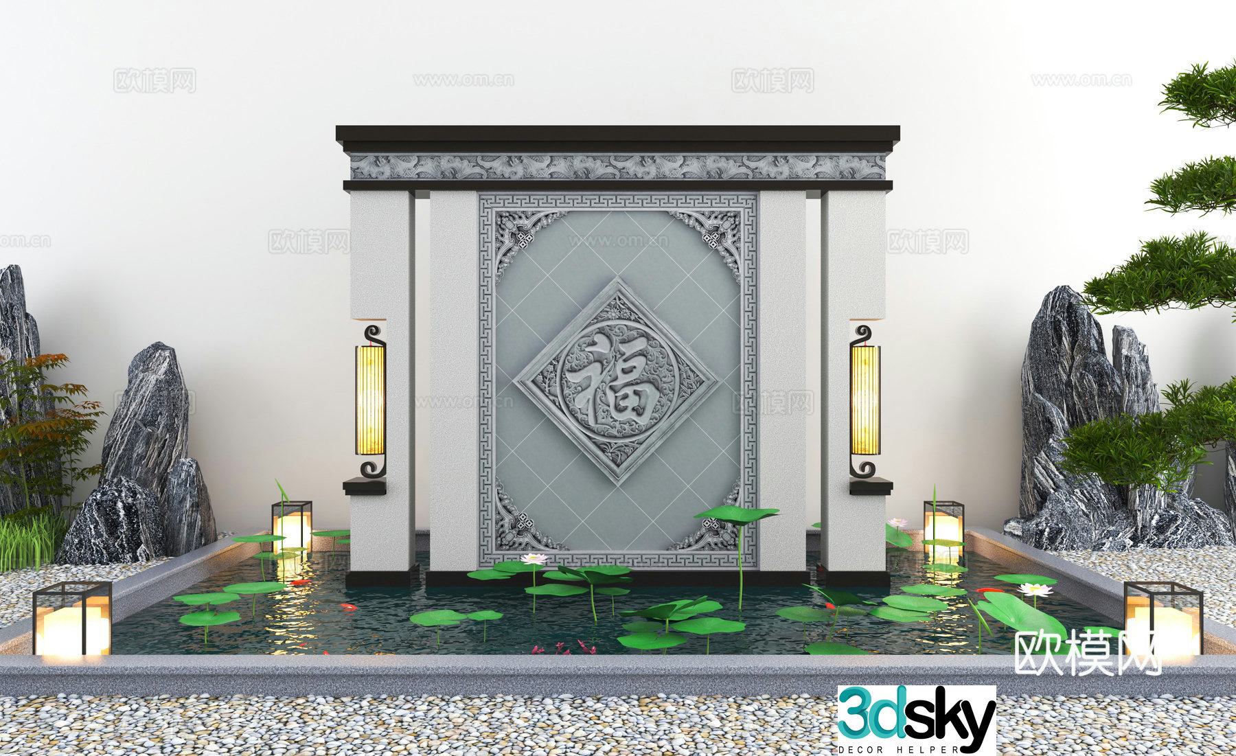 Screen wall 3d model