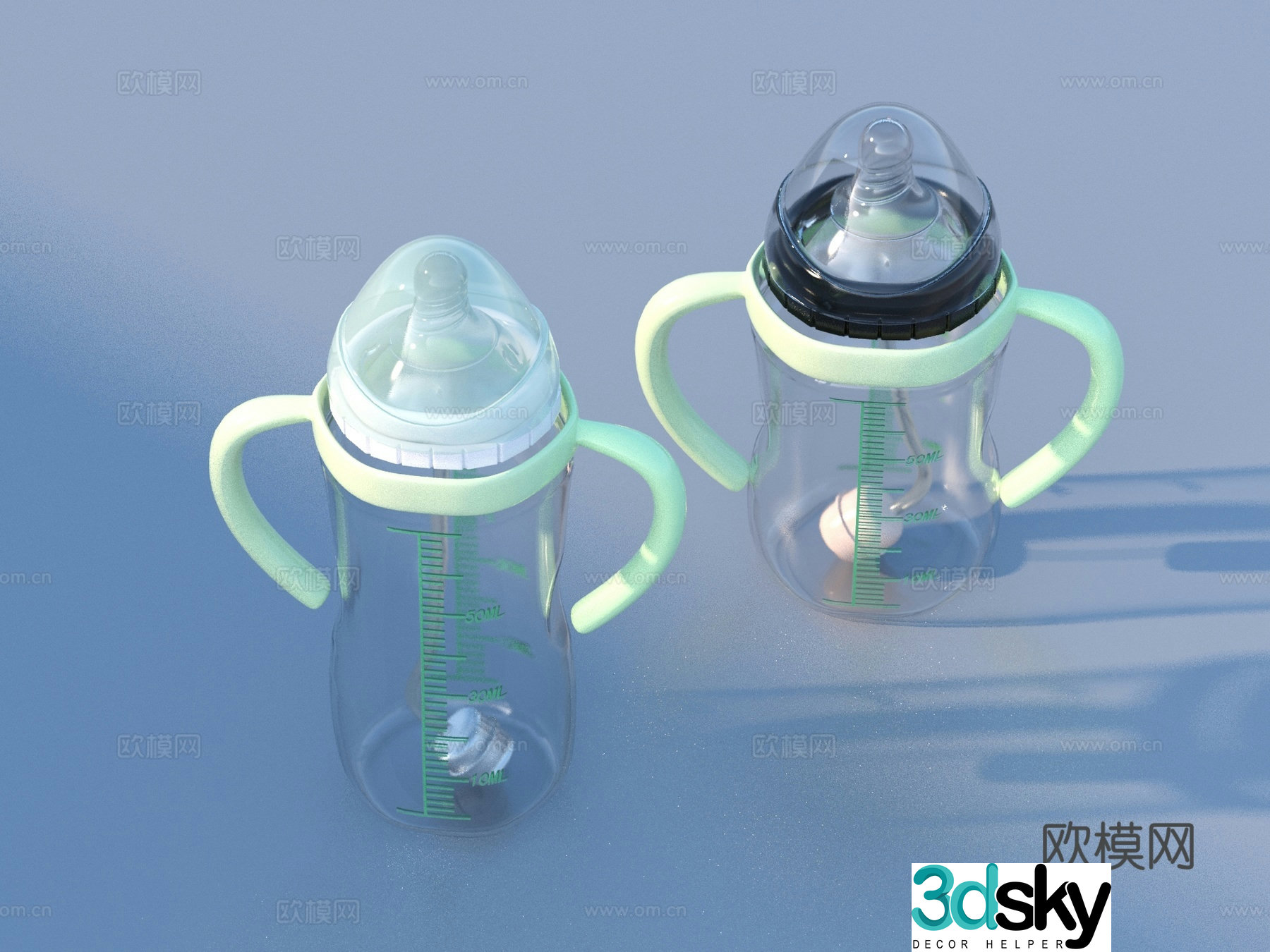Milk powder bottle baby bottle 3d model