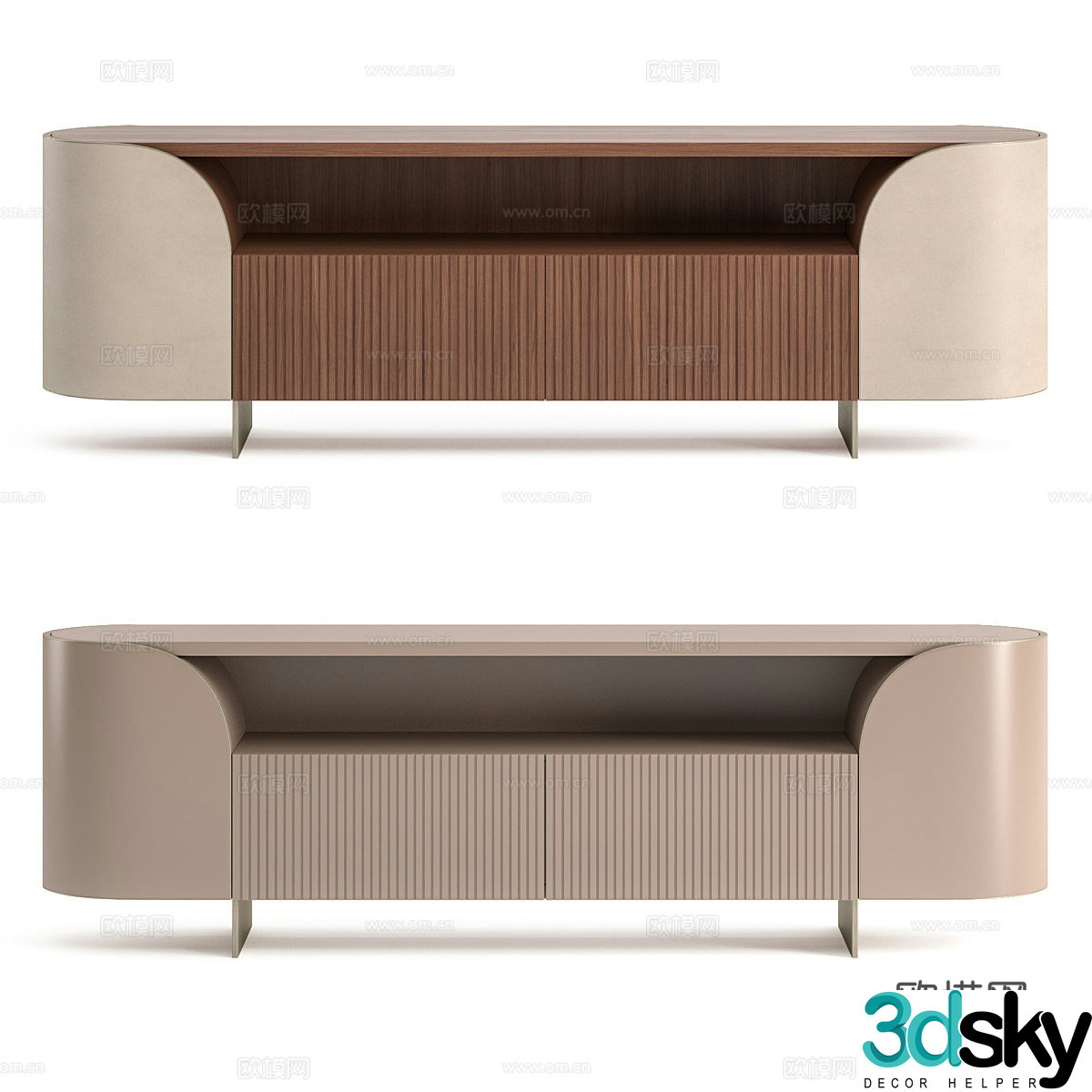 Modern Italian TV Cabinet 3D Model