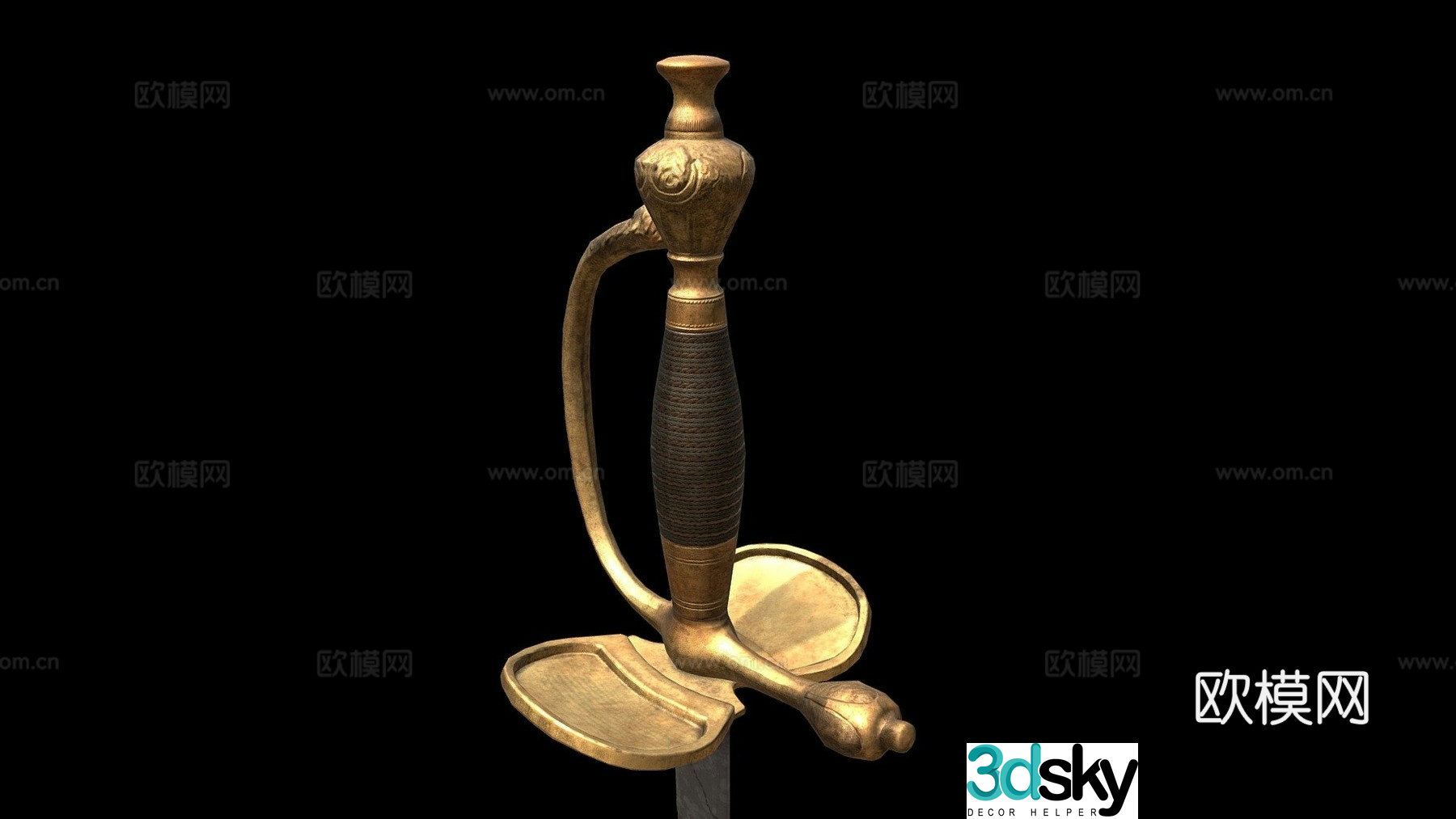 Prussian officer sword 3d model