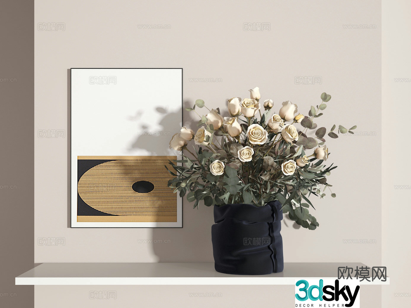 Flower art 3d model